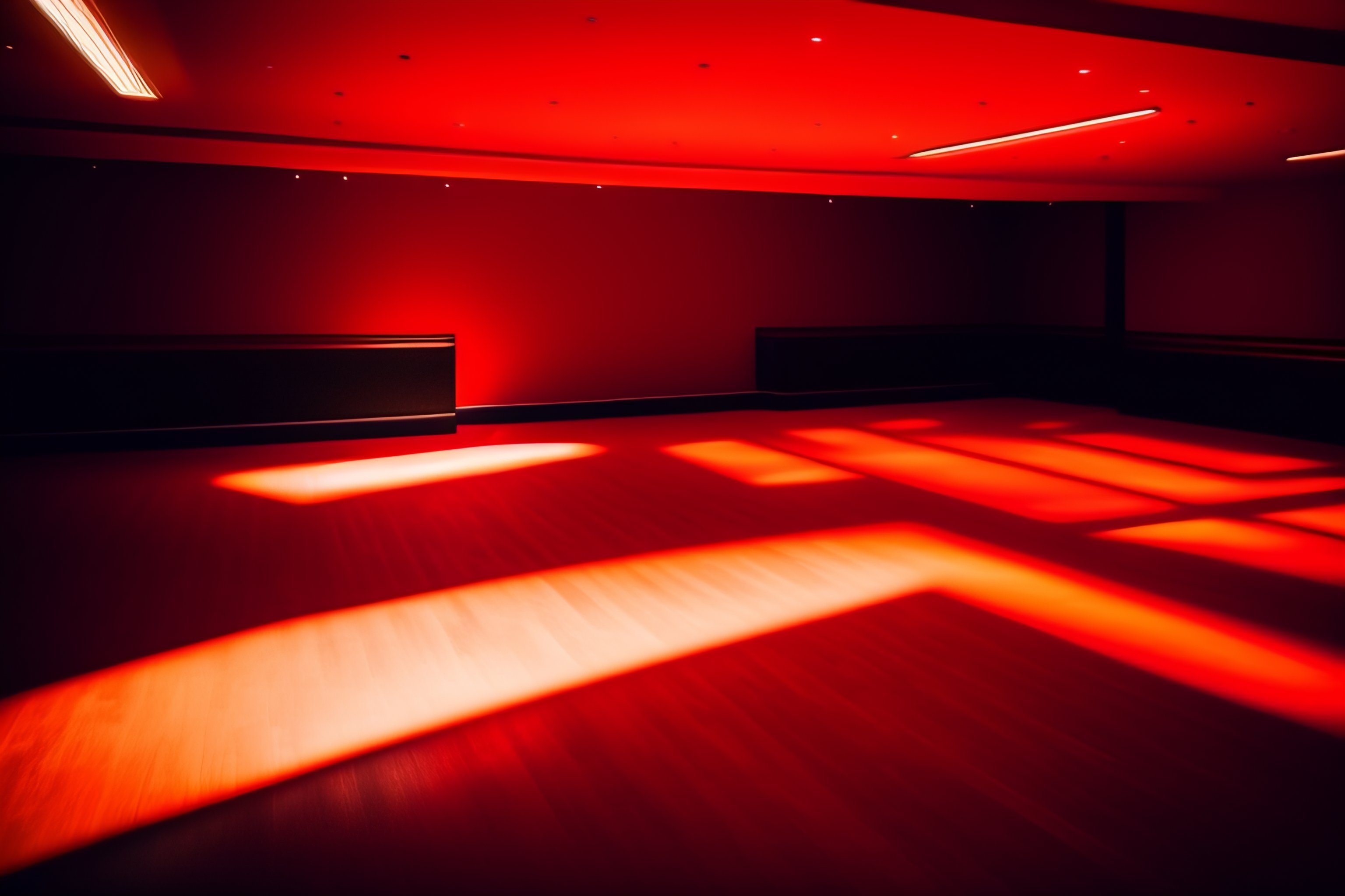 Lexica Black and red dancefloor interior, square