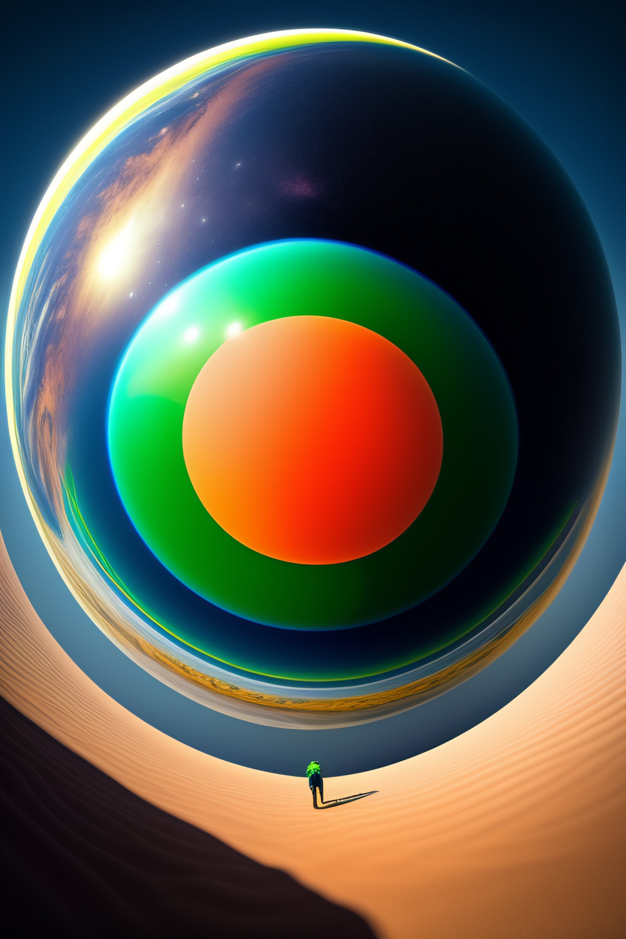 Lexica - The view when you are standing above a sphere