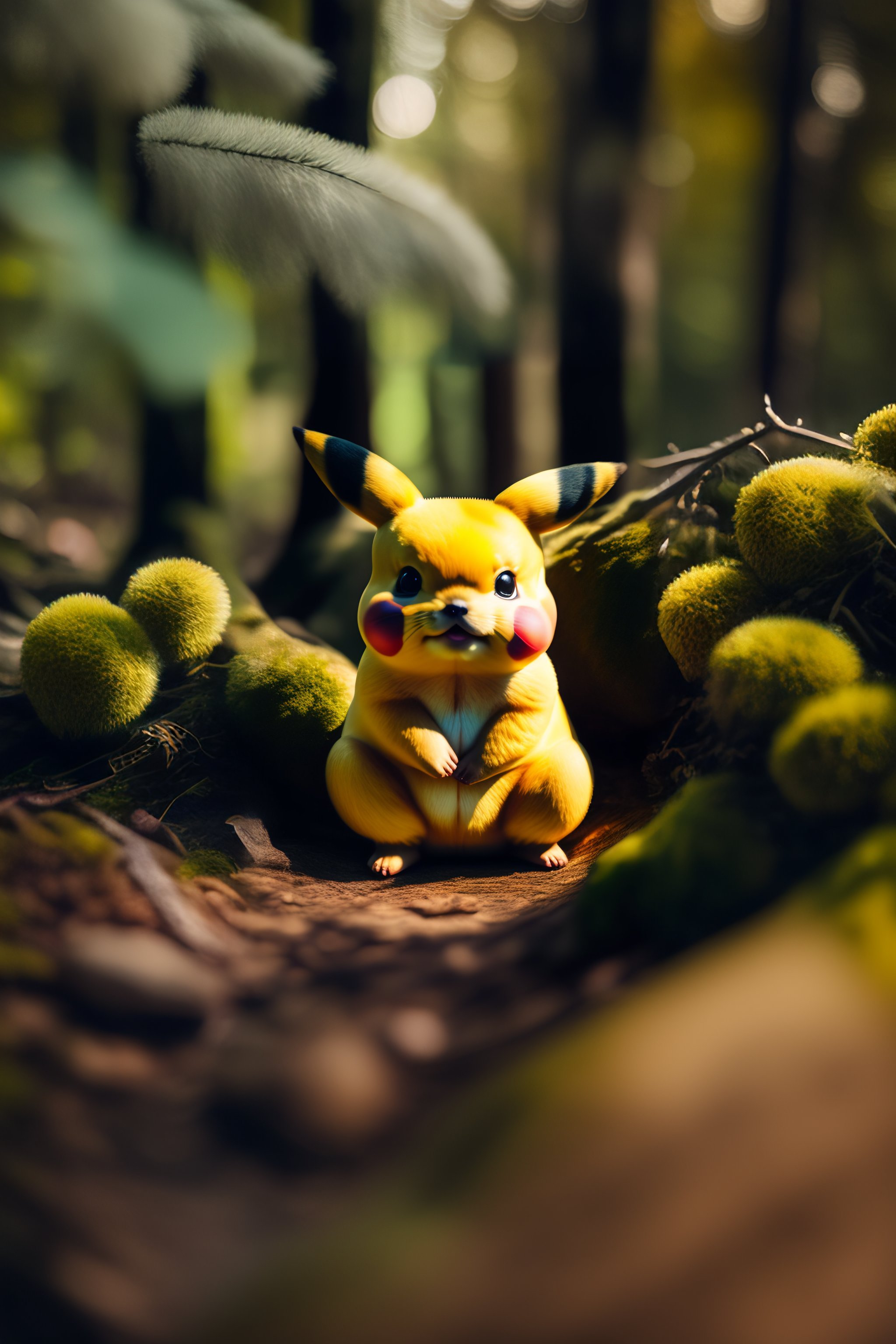 Lexica - Hyper realistic pikachu baby left in the woods,weird ...