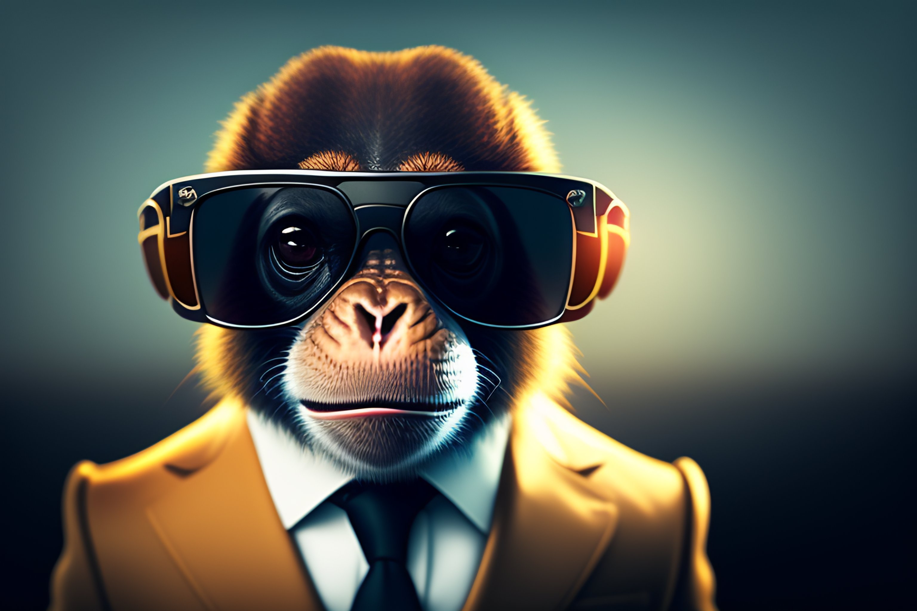 Lexica - Discord profile picture of a monkey wearing sunglasses