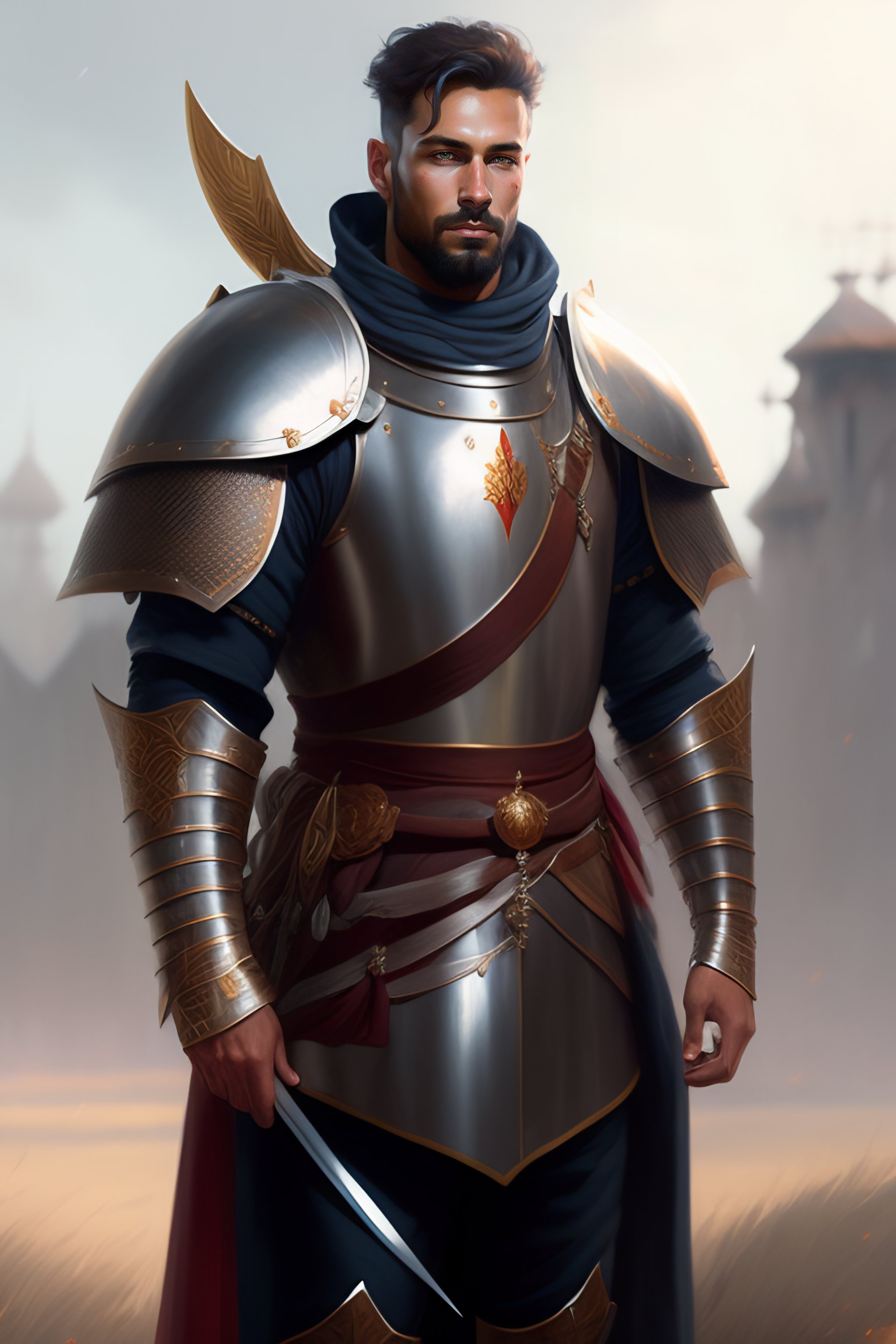 Lexica - Full body highly detailed portrait of a medieval knight, by ...