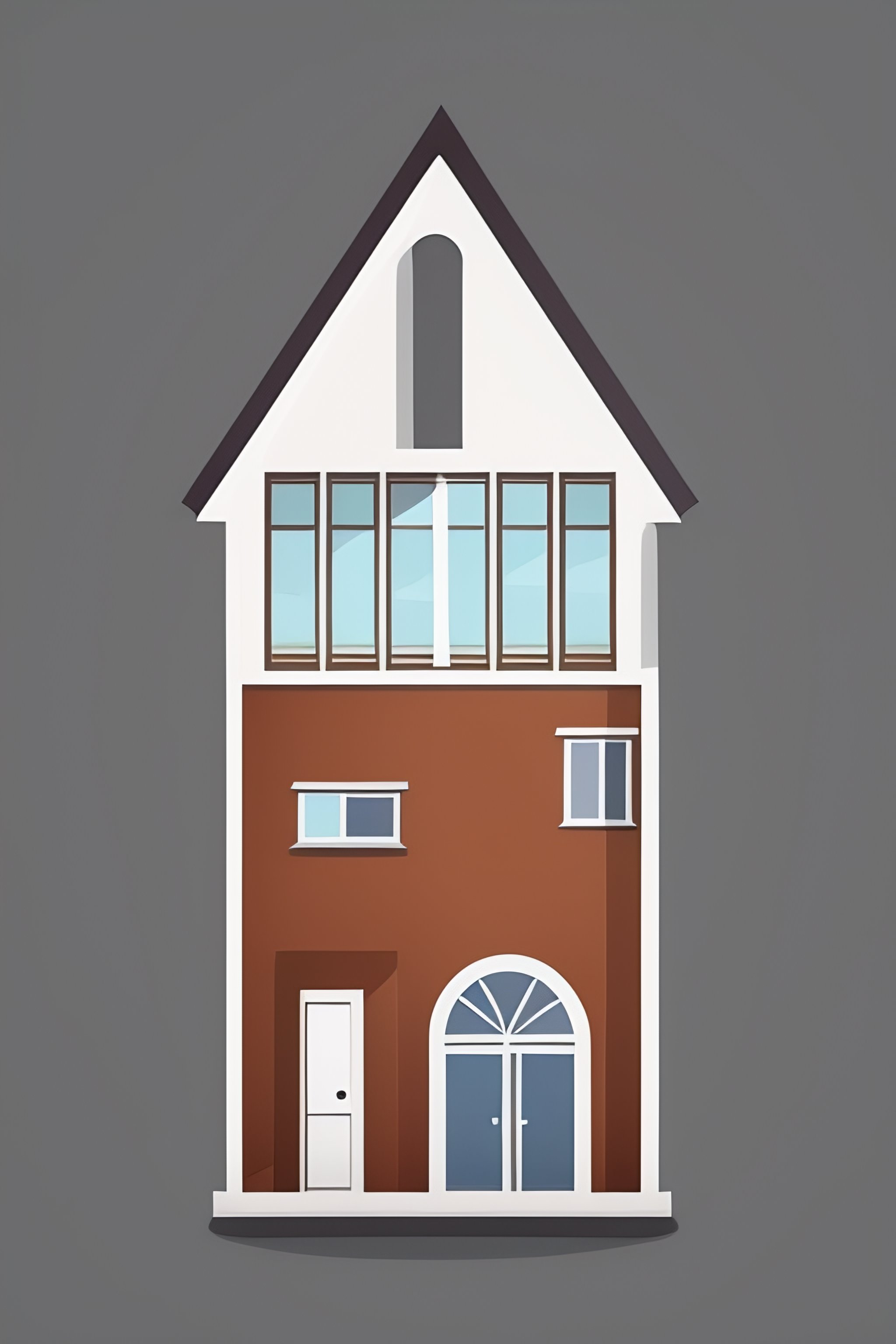 Lexica - House and a building, minimalistic, vectorized logo style