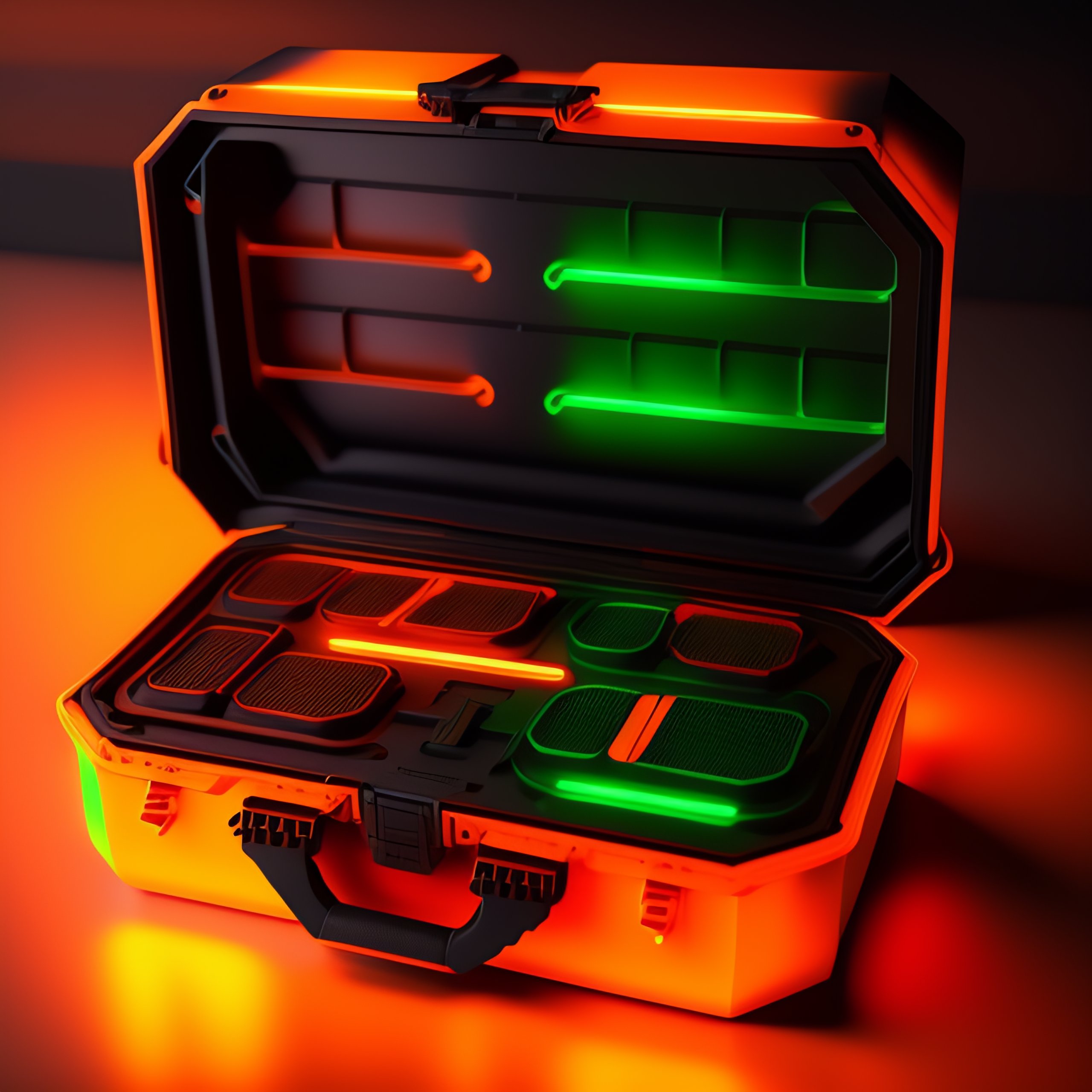 Lexica - CS-GO deluxe box case, hollographic orange and green neon ...