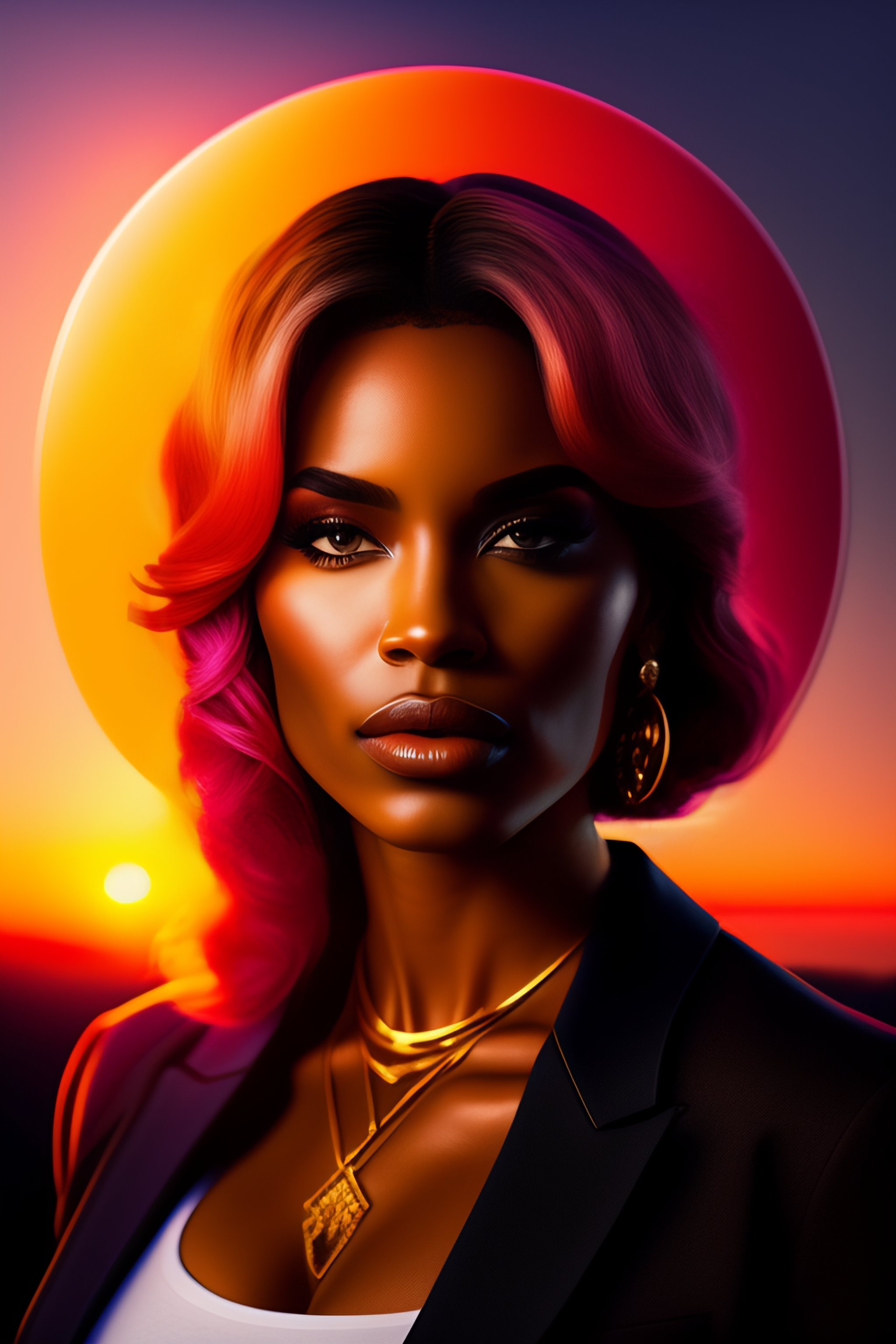 Lexica - Portrait, jojo bizarre, sunset