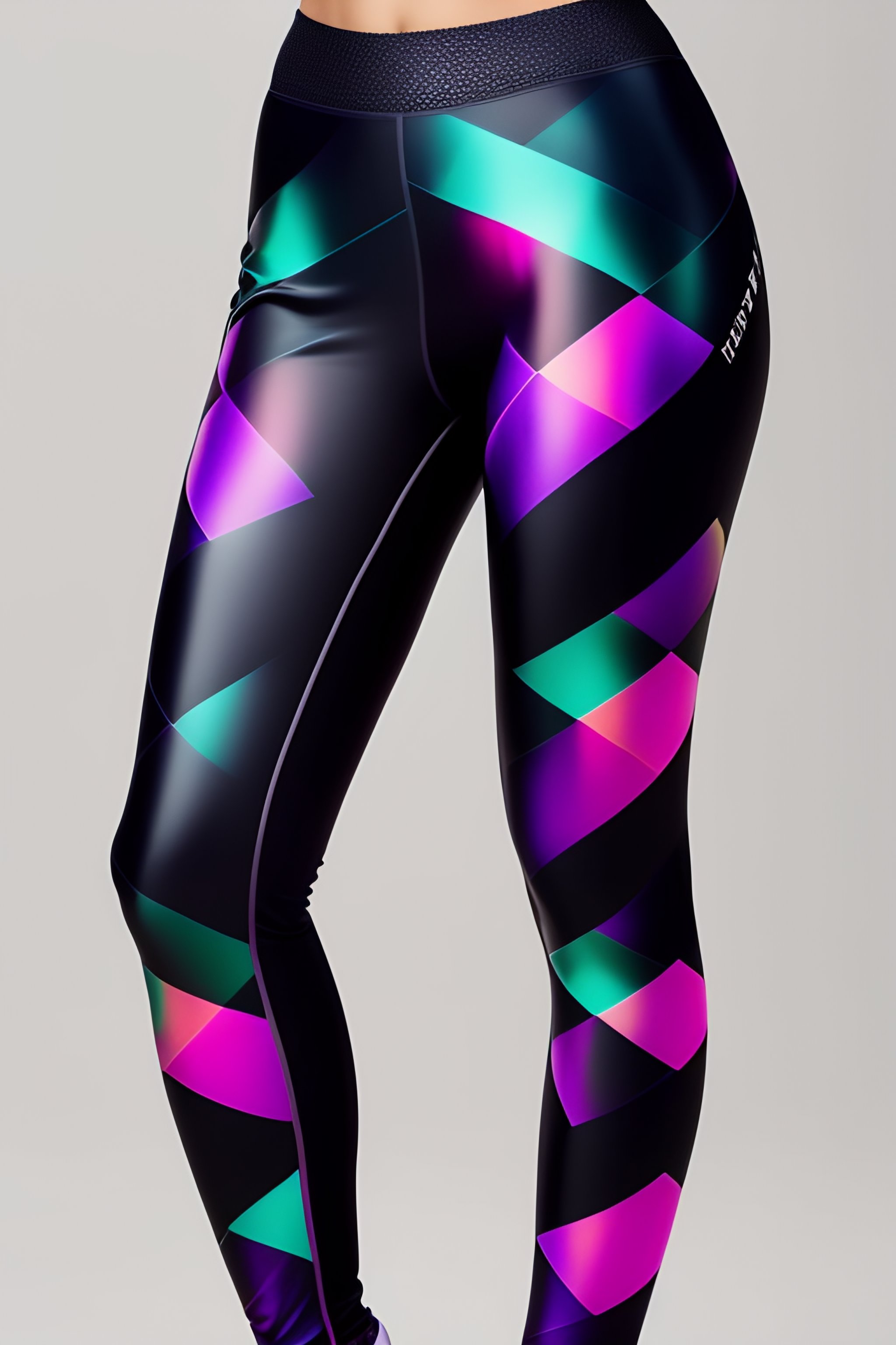 Ombre Black to Pink Plus Size Leggings