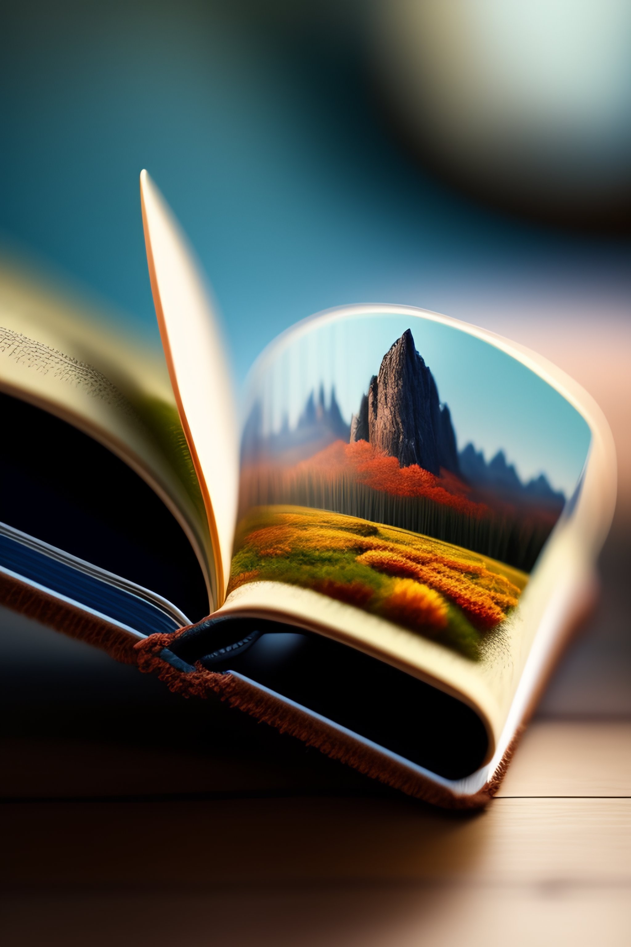 Open Book Pages Flying