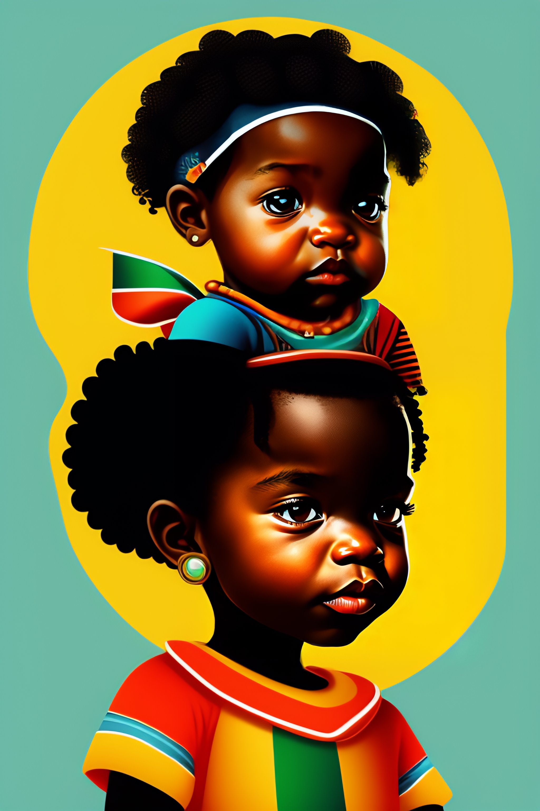 Lexica - Afican child vector illustration