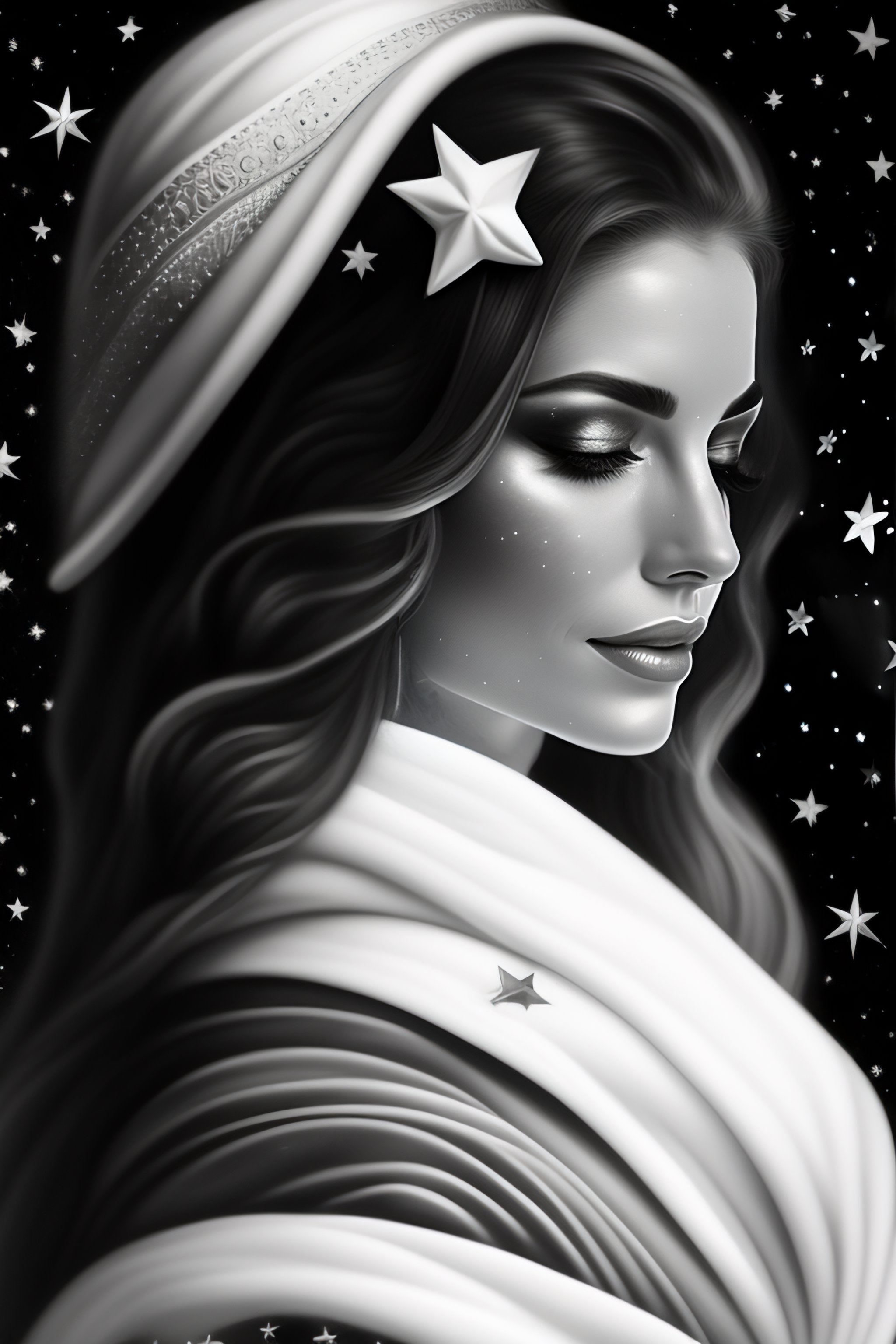 Lexica - Scales and stars , black and white