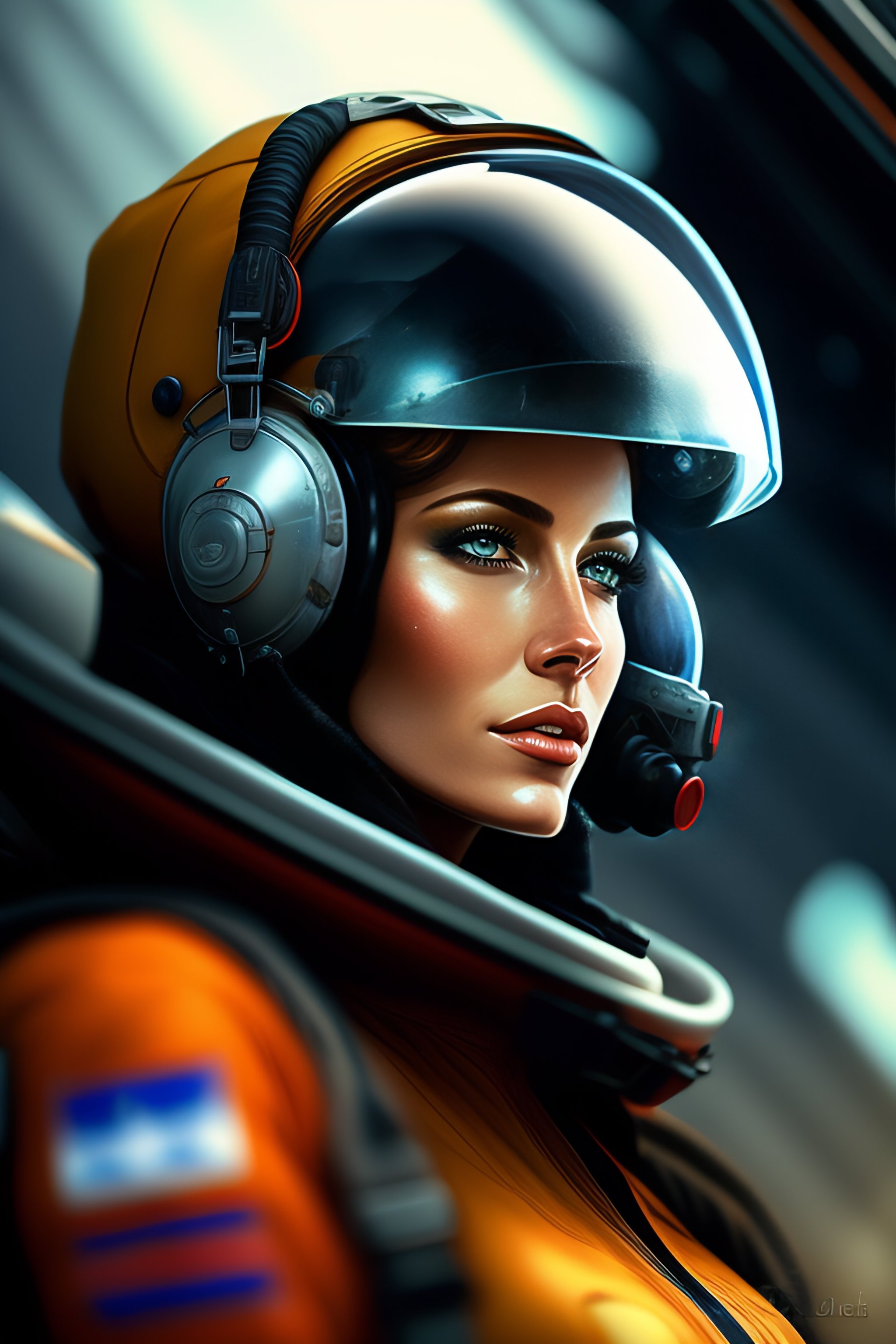 Lexica - Cyborg pilot Russian women, interior cockpit, hyperdetailed ...