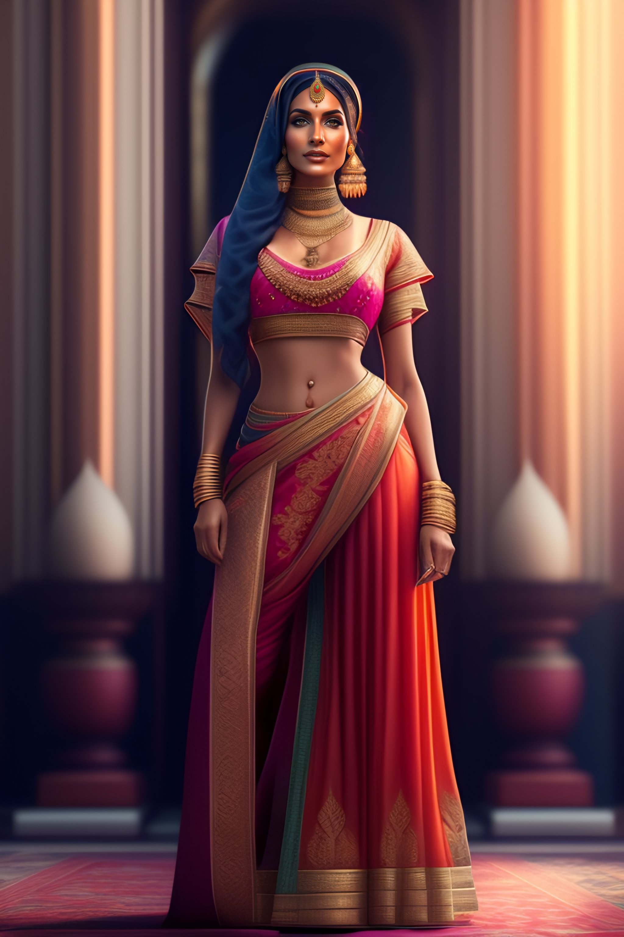 Lexica - Mia kalifha art by JOHANNES VERMEERi, full body, in the 