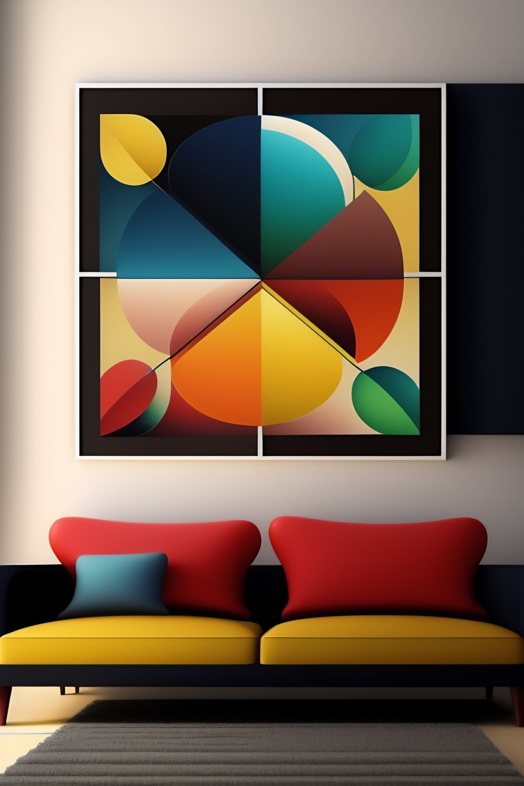 Lexica Create design of mid century modern wall art