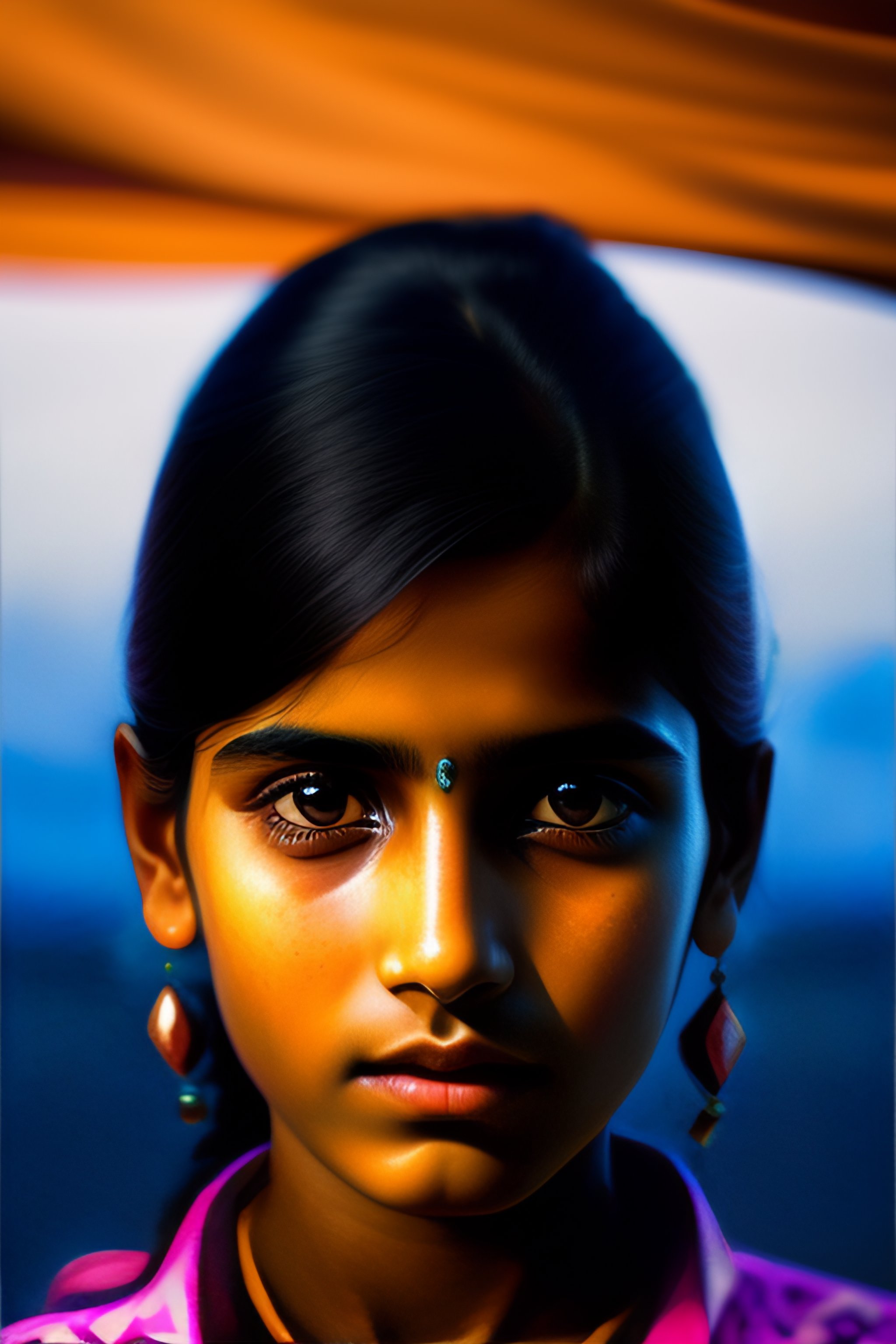 half indian young girl