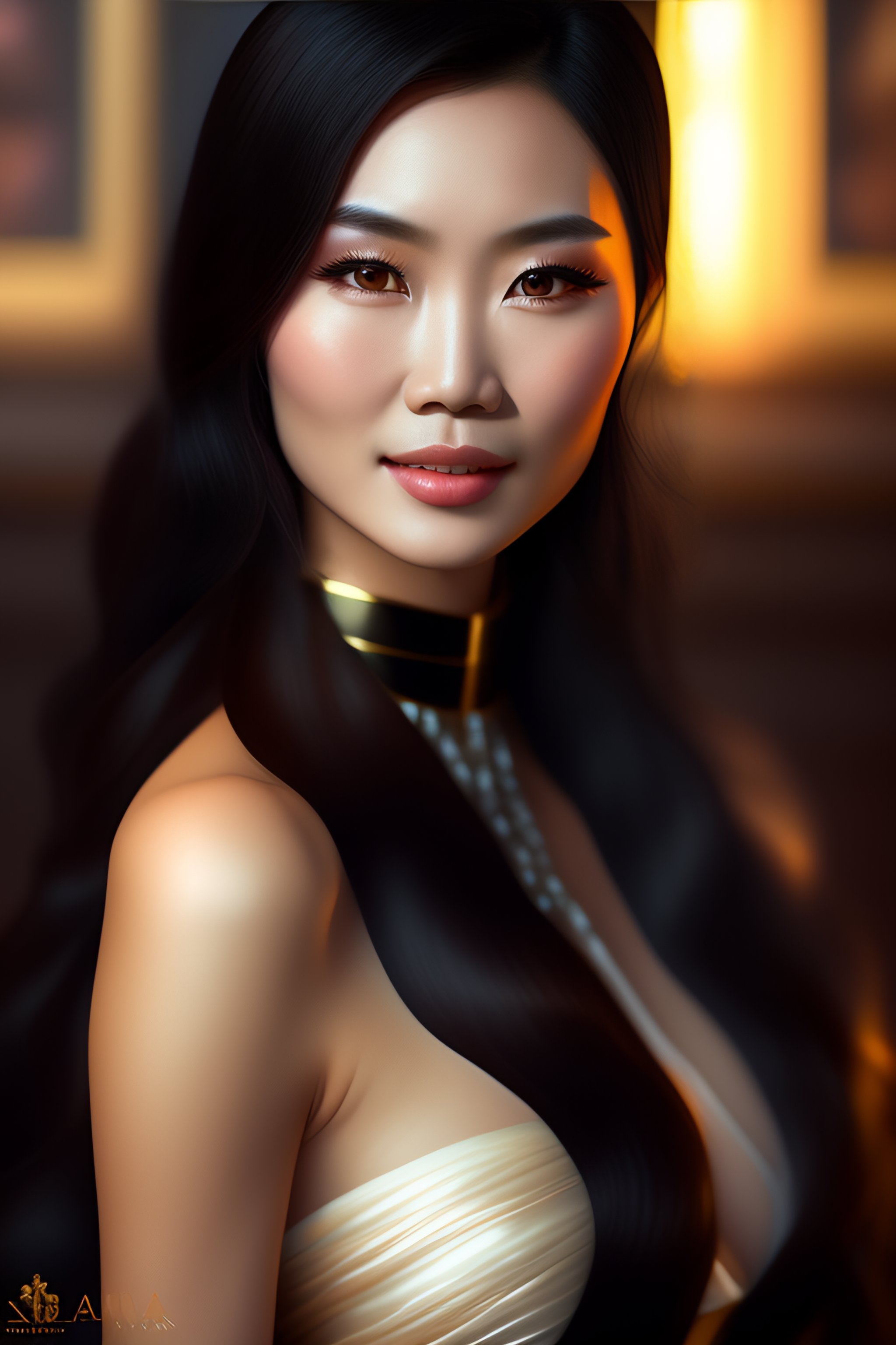 lexica-a-photo-of-a-beautiful-and-elegant-asian-woman-with-kinomo