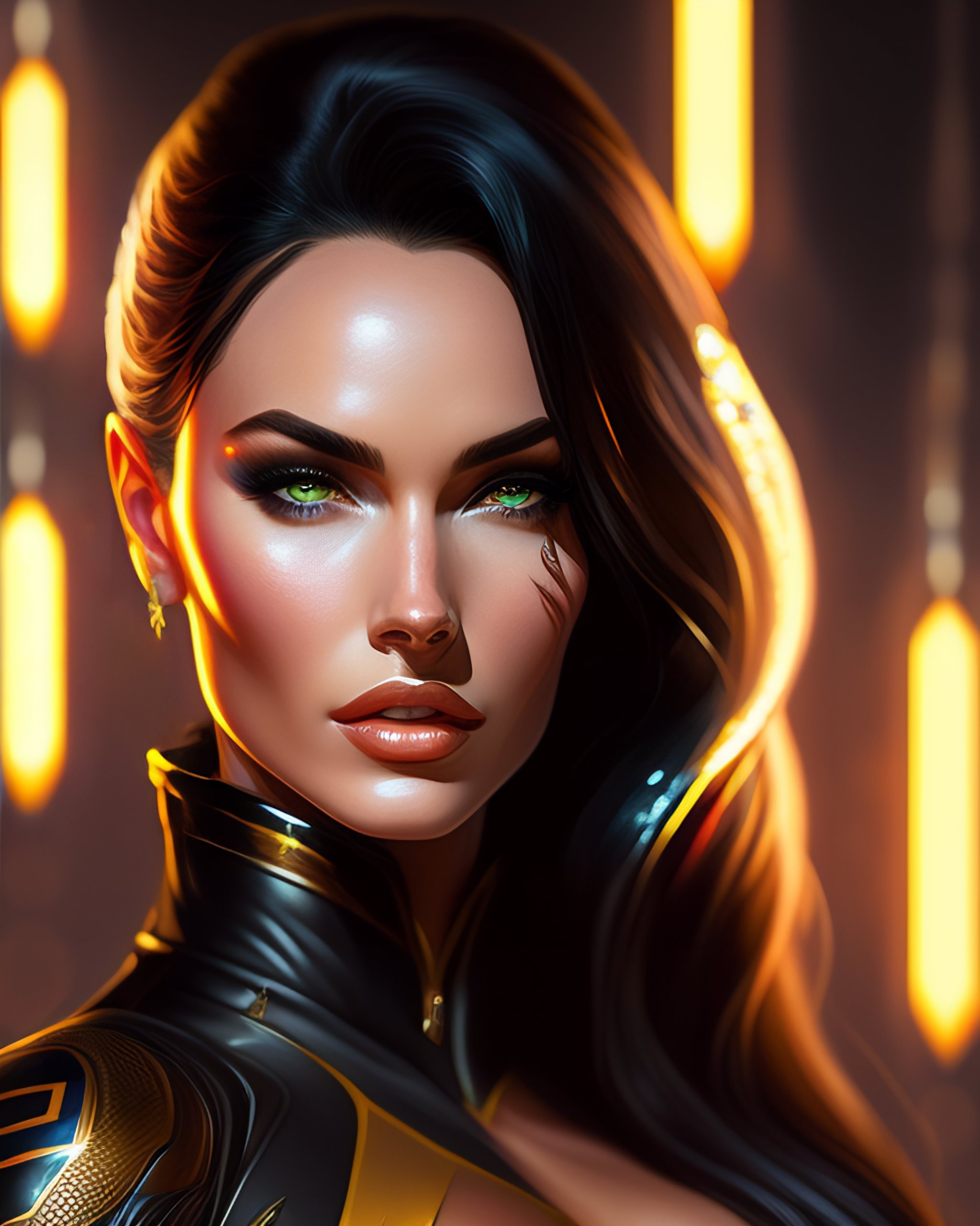 Lexica - Portrait of apex legends megan fox, venom intricate, elegant ...