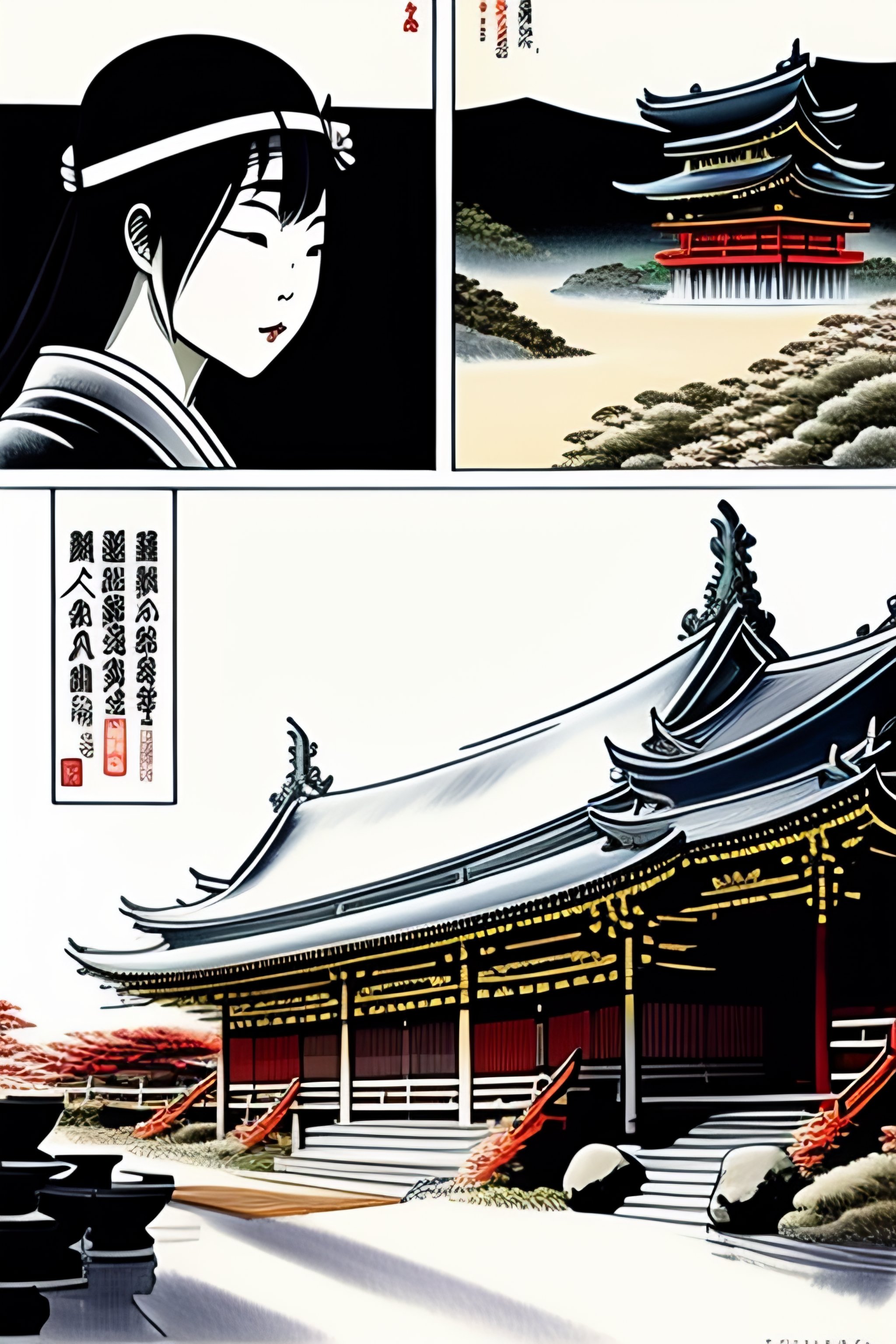 Lexica - Japanese drawing a comic
