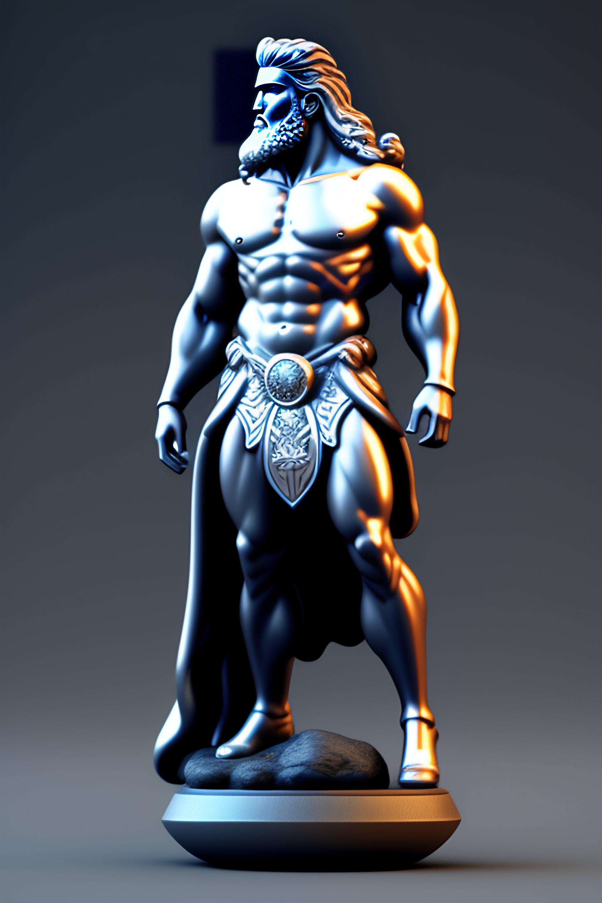 Lexica - 3d humanoid zeus gemini warrior