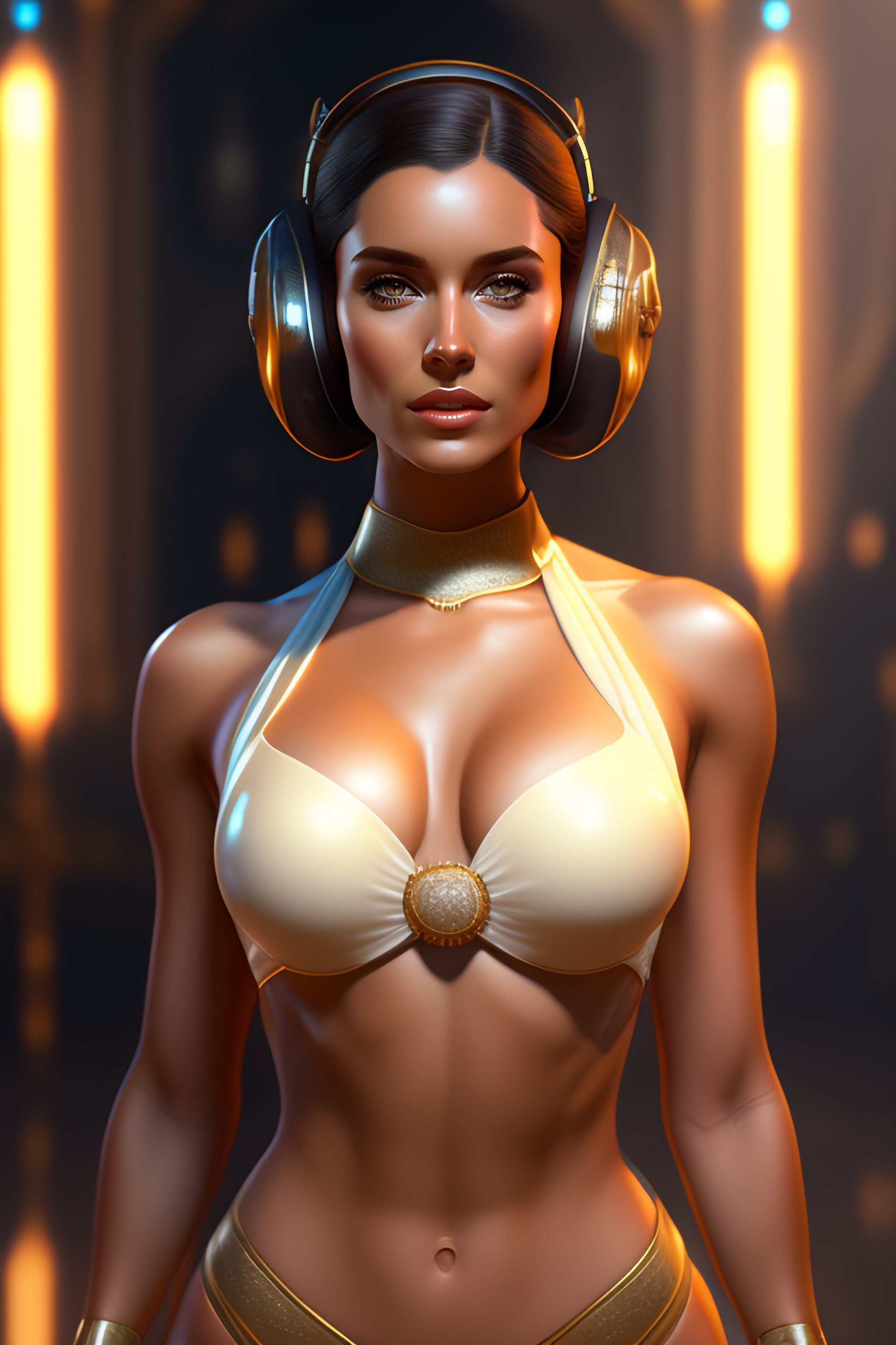 Lexica - Bikini, Princess Leia, anatomy, bathed in light, highly detailed,  photorealistic, artstation, smooth, sharp focus, illustration, unreal  engi...