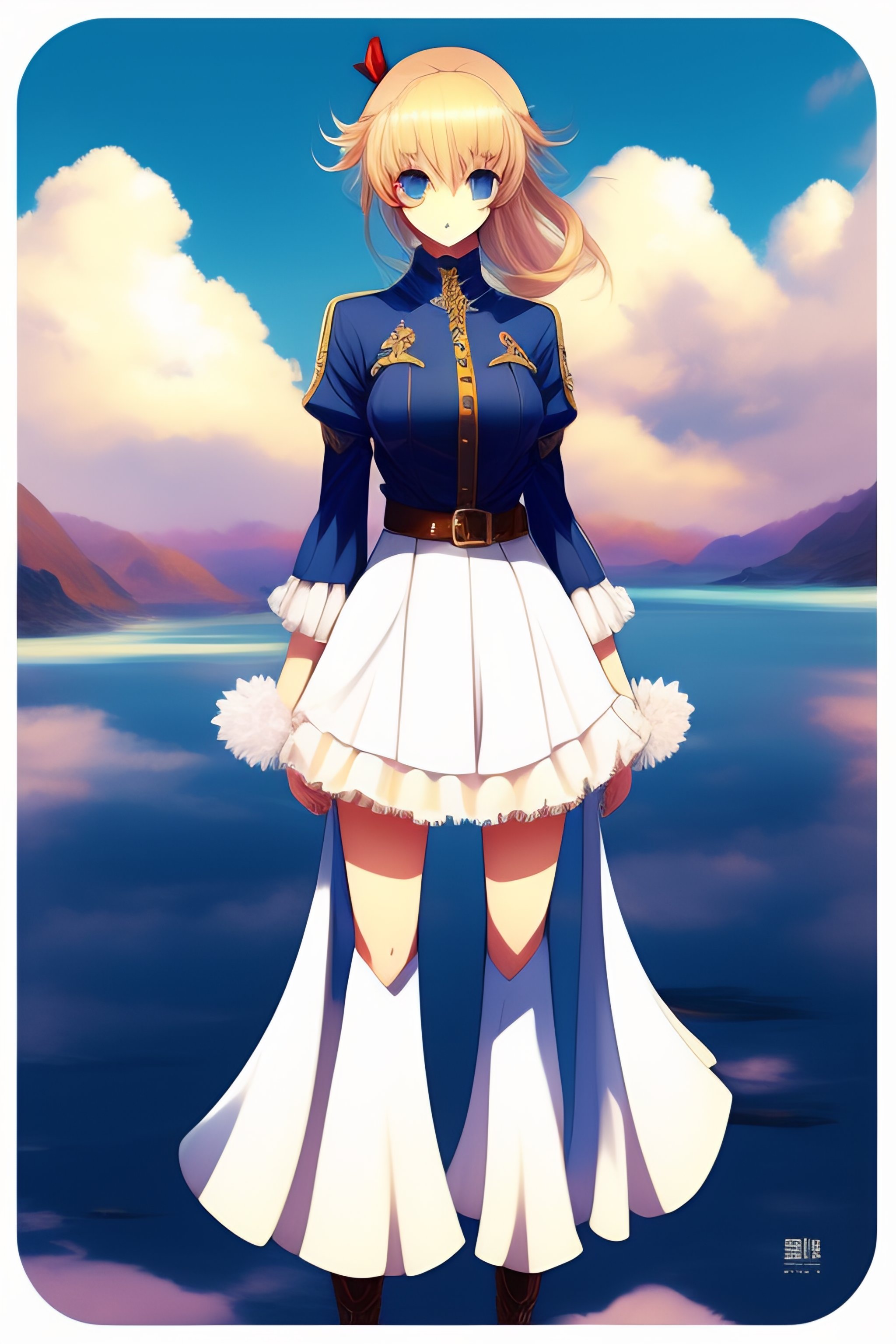 Lexica Fgo Anime Girl Blond Long Hair Blue Eyes And A Pretty Smile