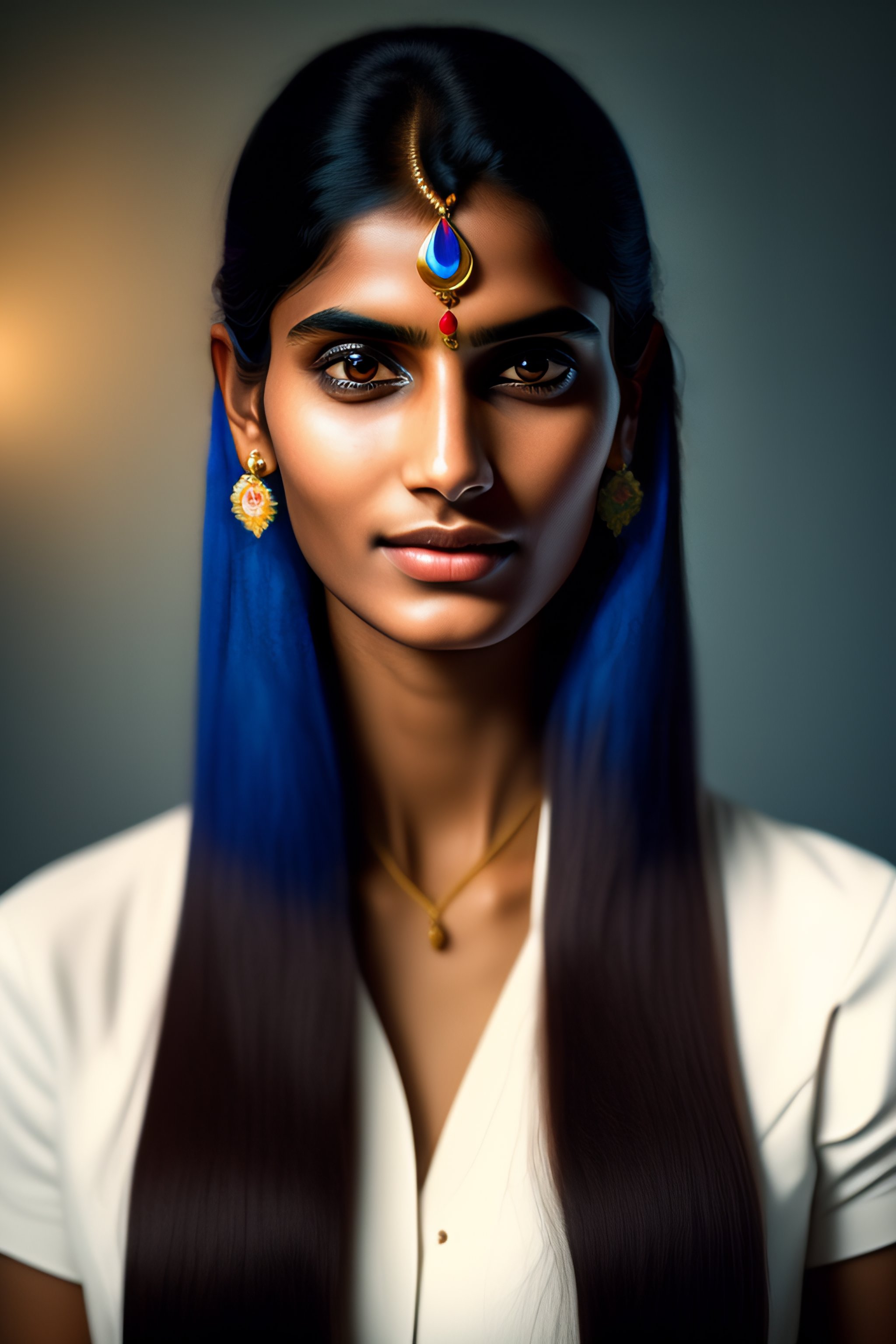 lexica-indian-girl-with-long-face-half-smile-dark-color-big-and