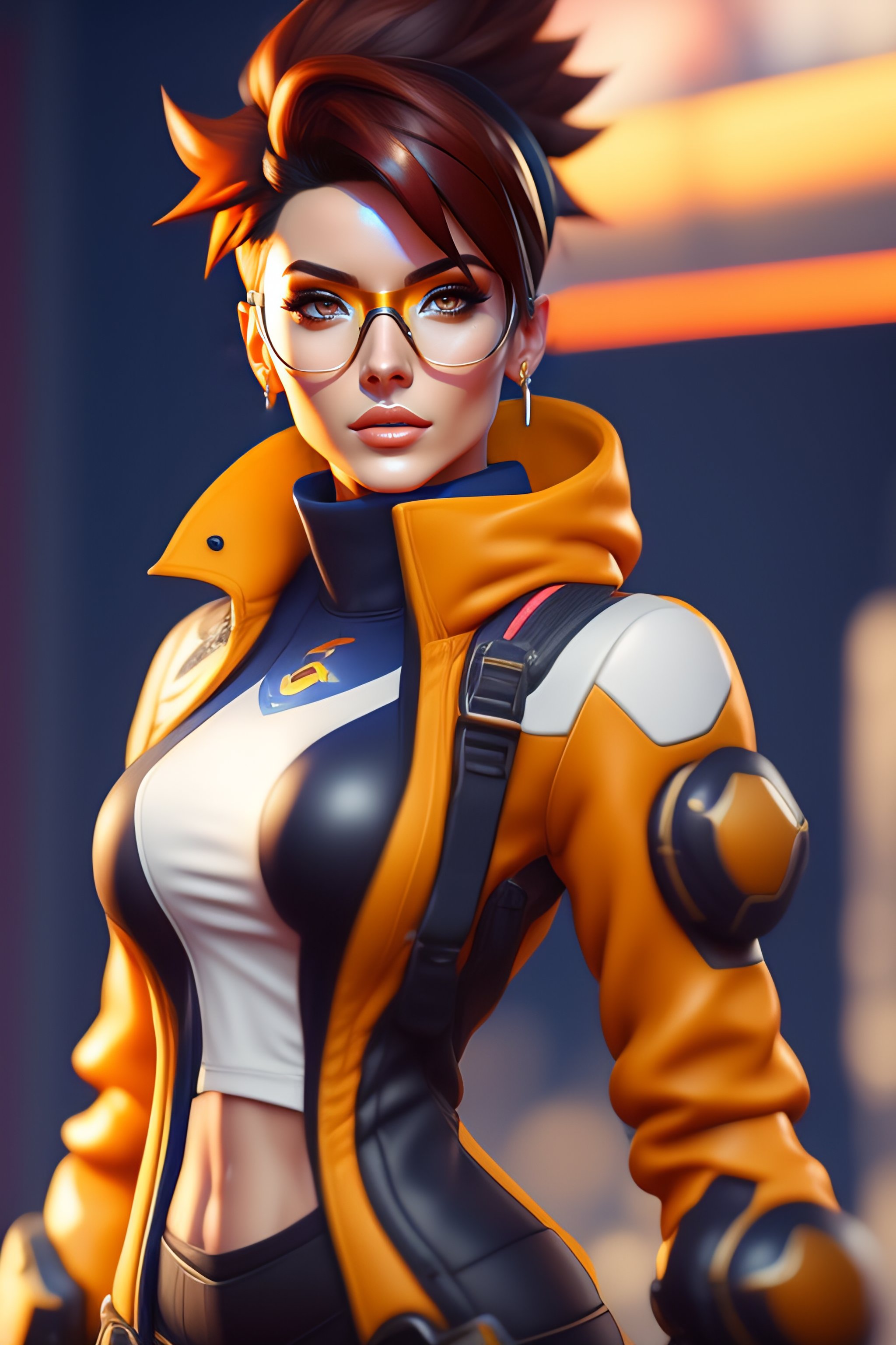 Lexica - Tracer from overwatch, highly detailed, otrn clothes