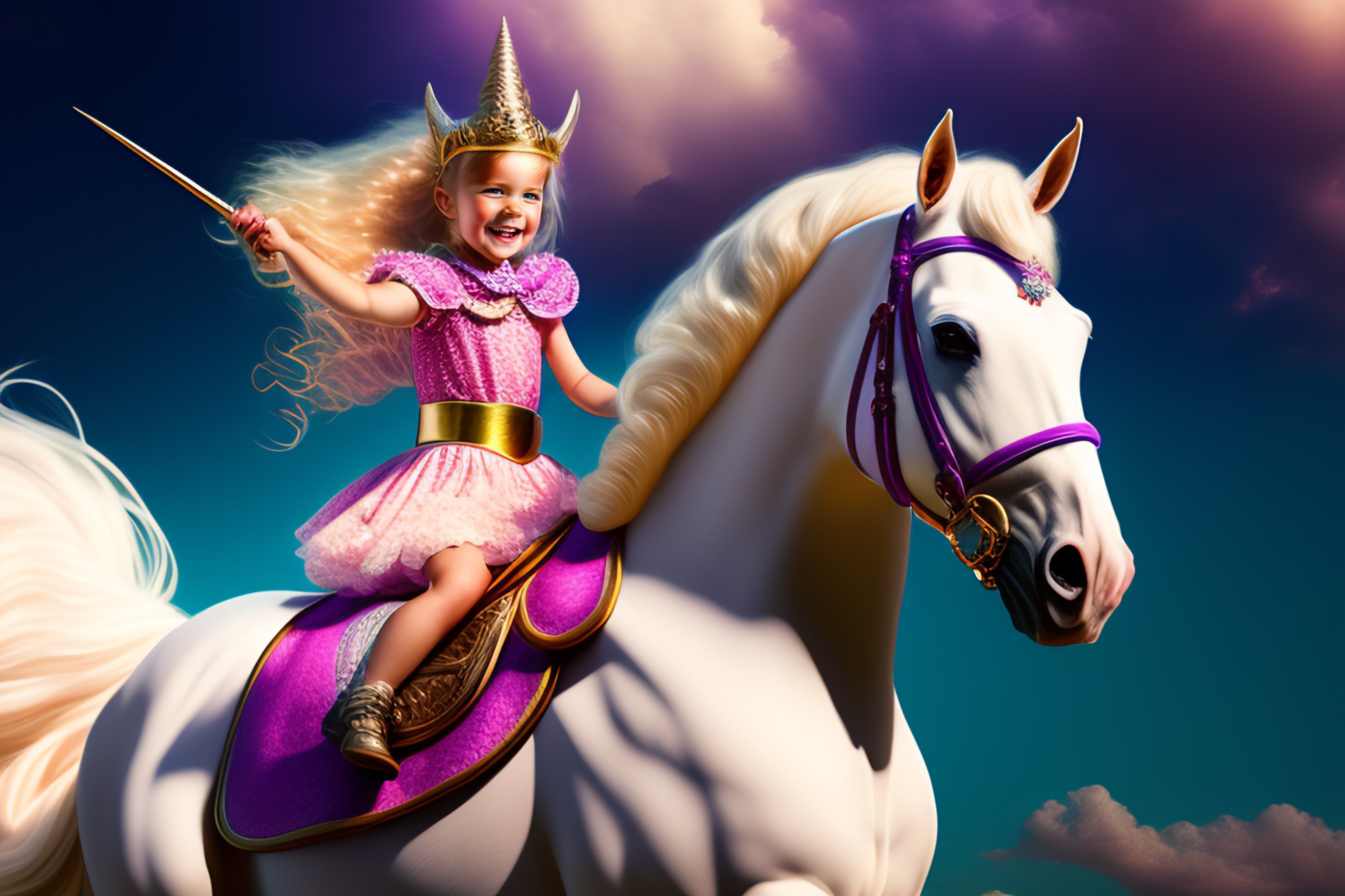 The unicorn and the princess photo shoot