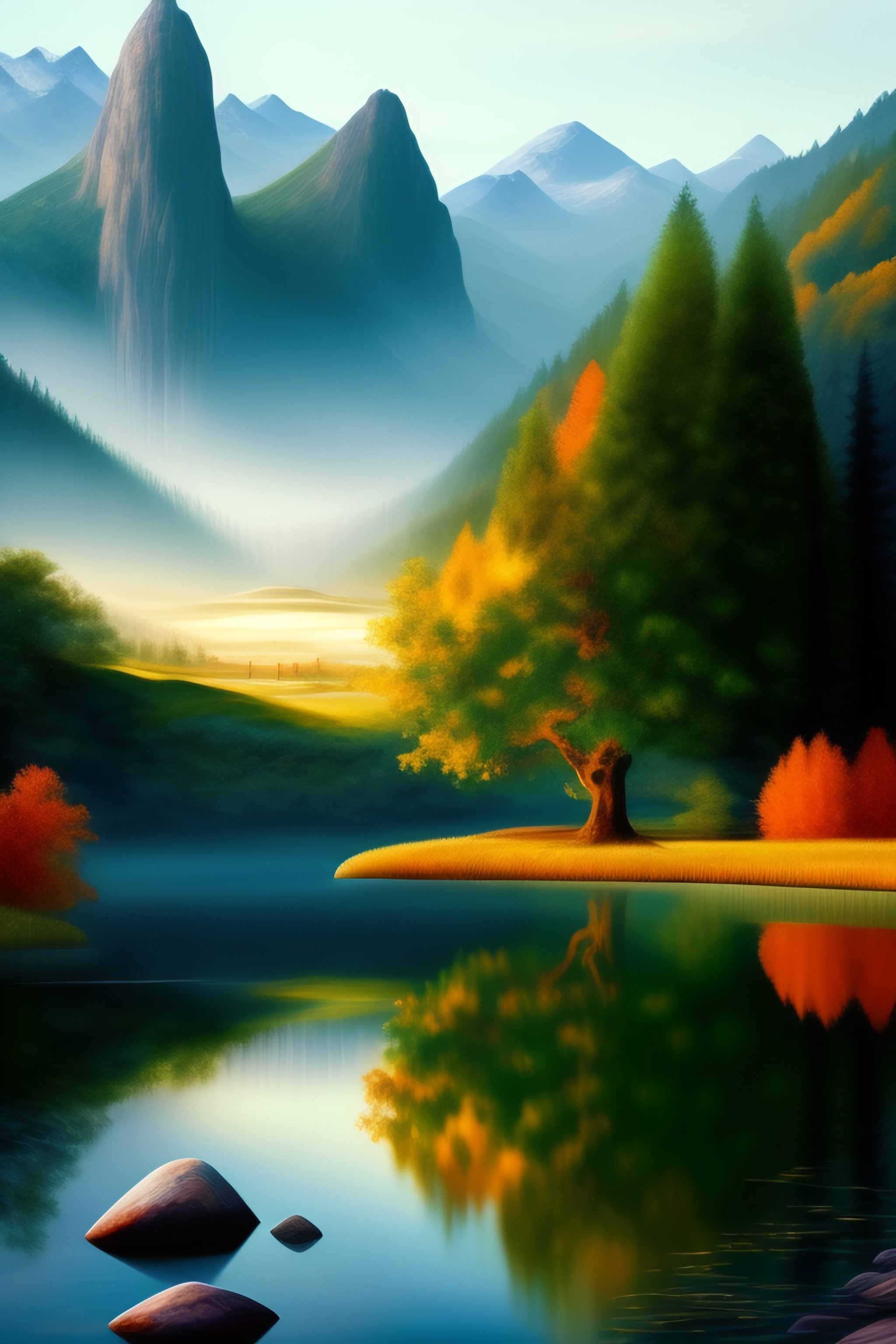 Lexica - A landscape or nature scene, which could symbolize the idea of ...
