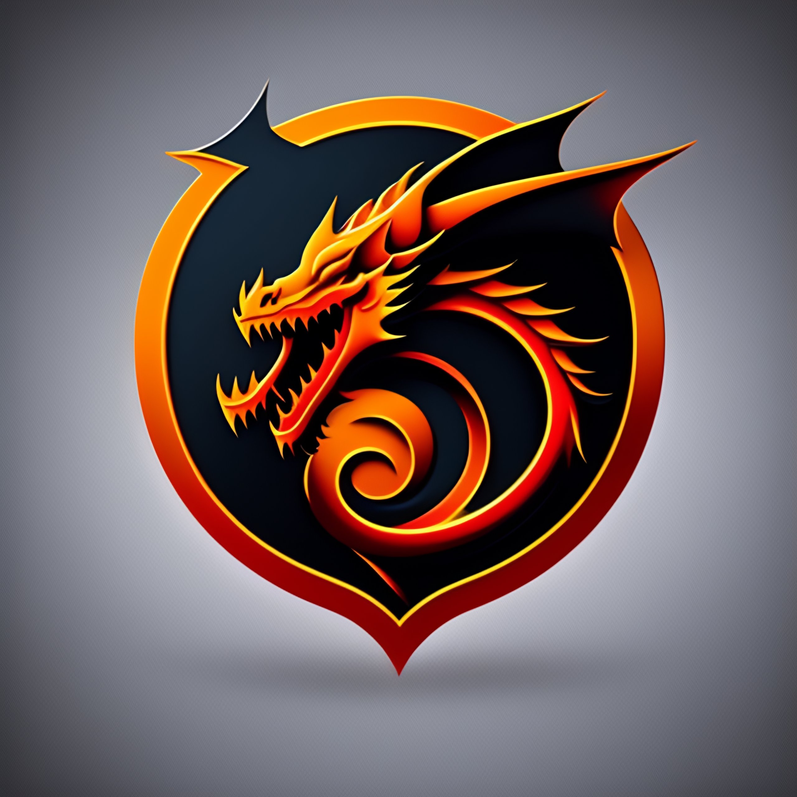 Lexica - Dinamic simple logo design of dragon ,flat 2d,vector,company logo,