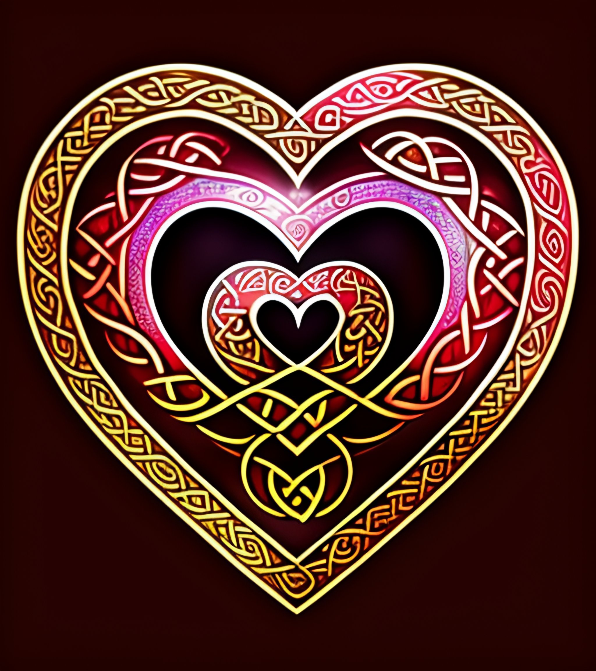 Lexica Heart intertwined elfish, celtic, symbol, symetry, colorfull