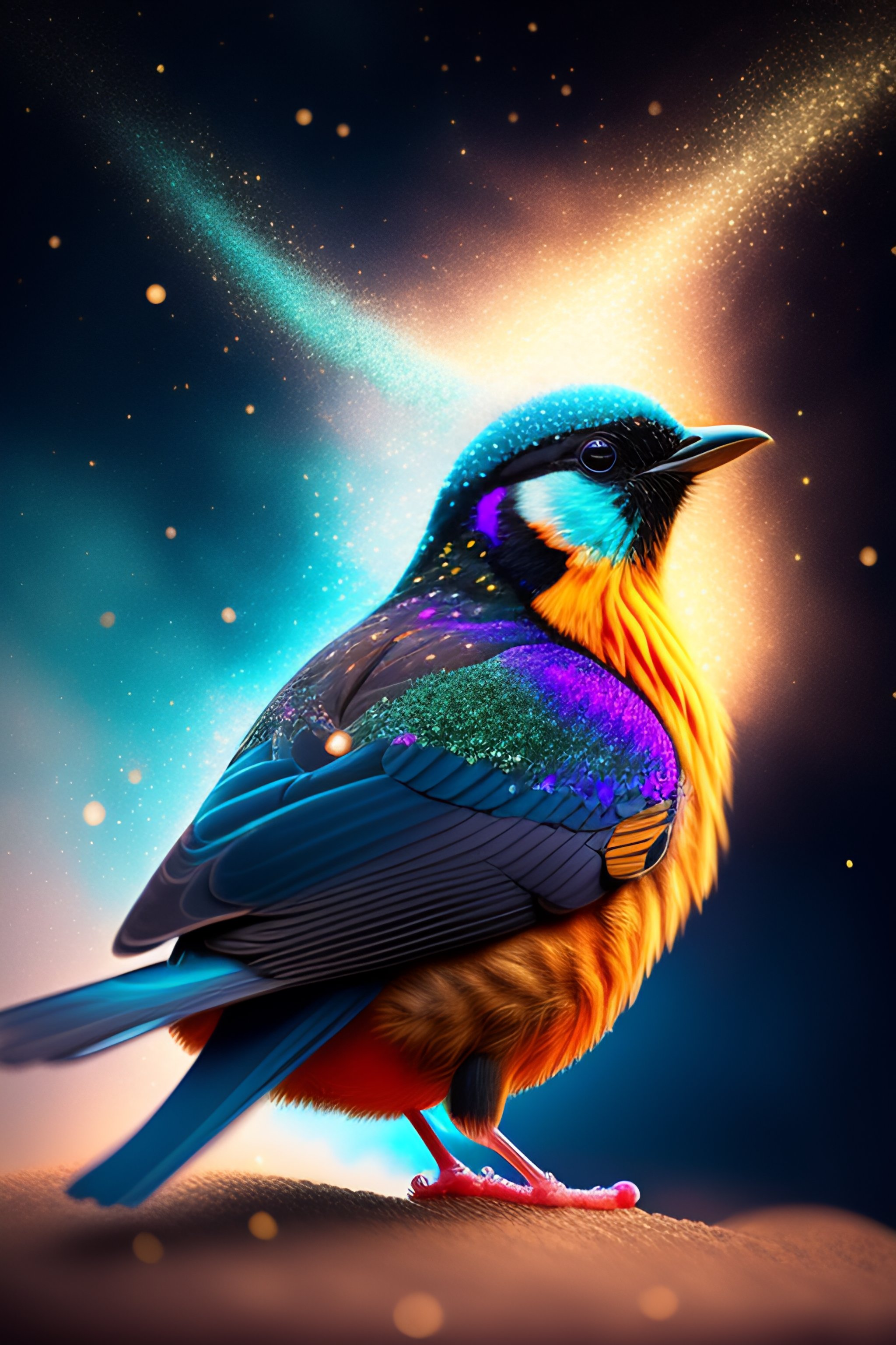 Lexica - A BIRD EXPLODING GLITTER