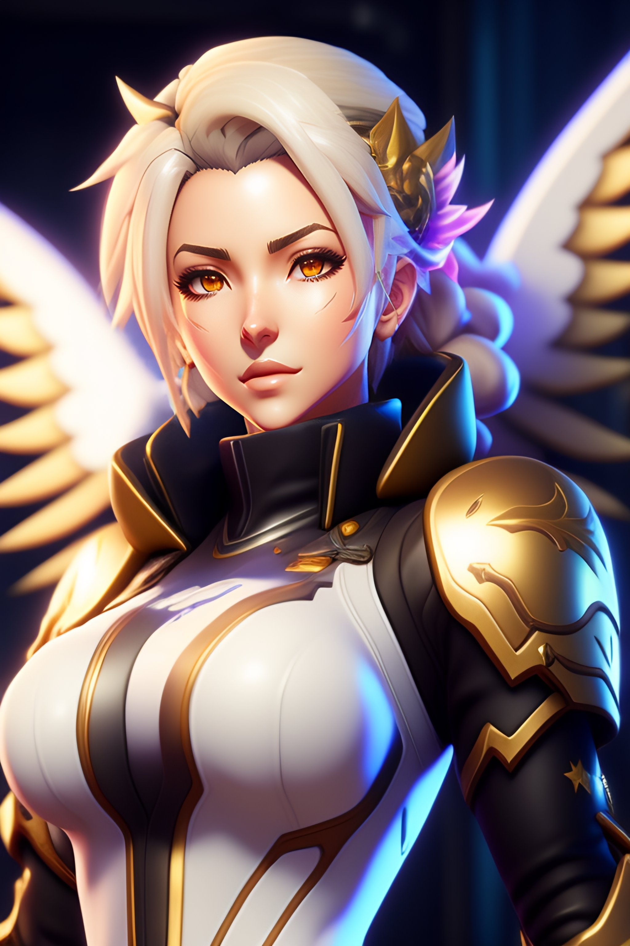 Lexica - High quality image of mercy from overwatch, anime
