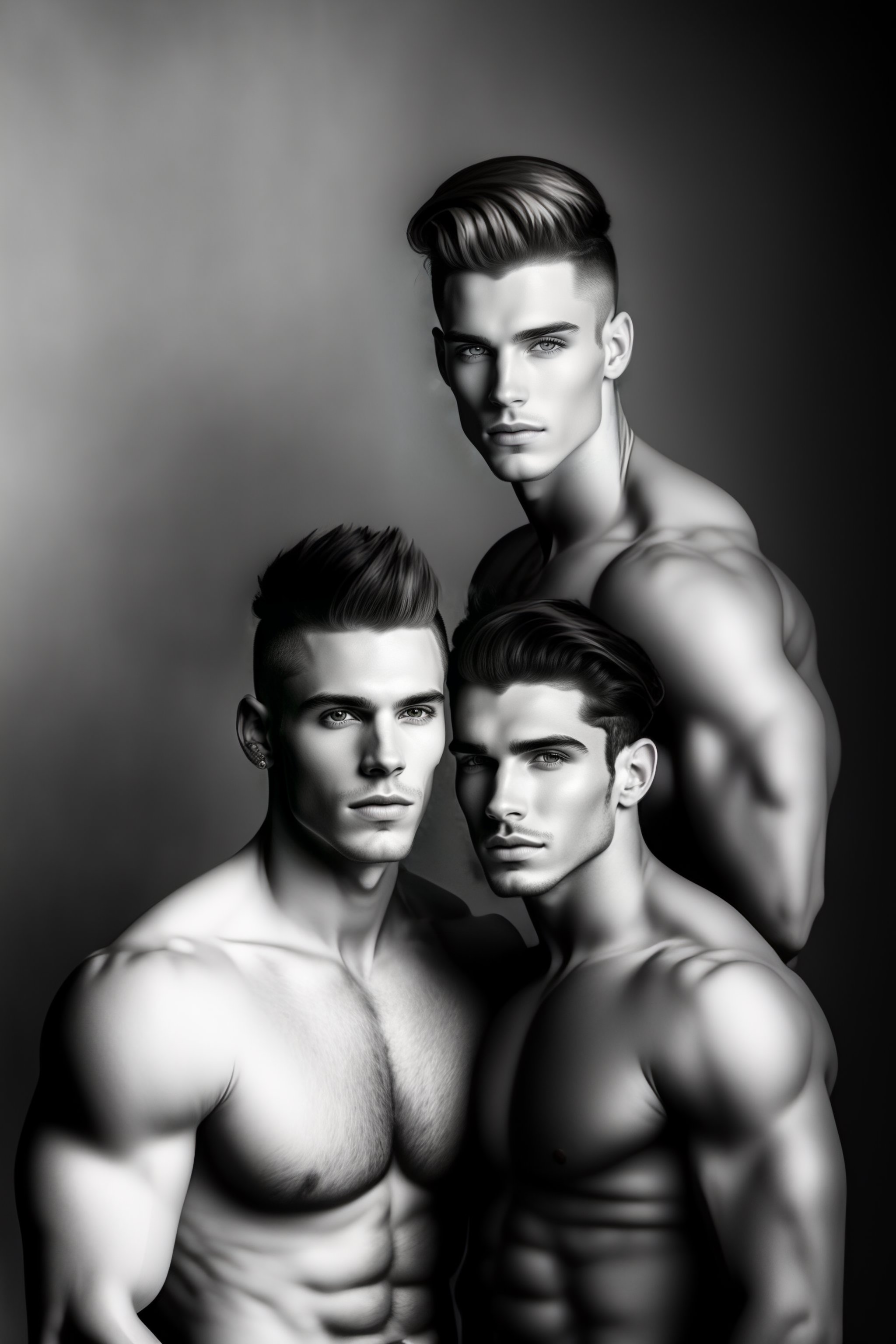 Lexica Two Handsome gay young men, no facial hair, no body hair