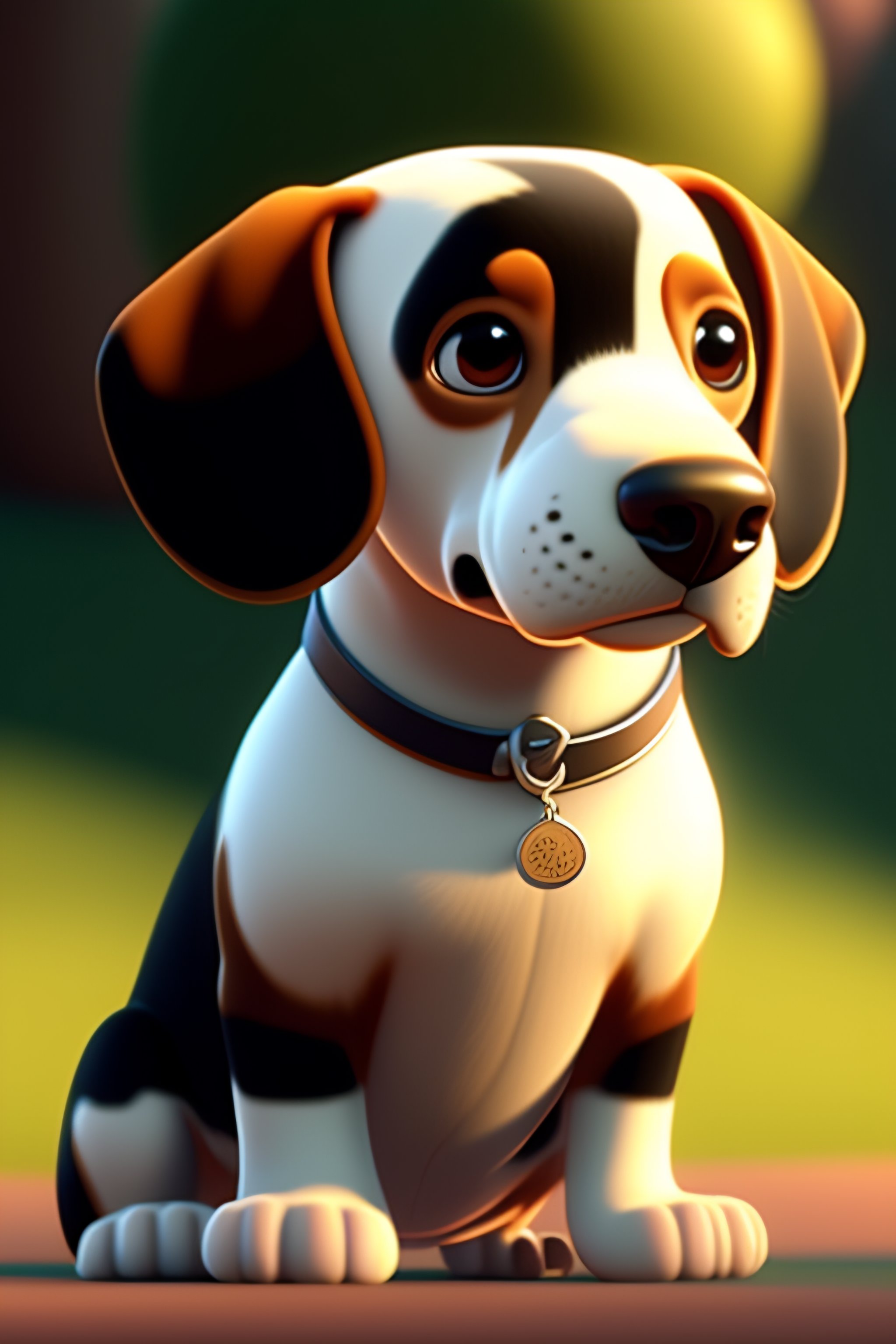 Lexica - Beagle, White snout, White head, Large eyes, Getting Old, 3D ...