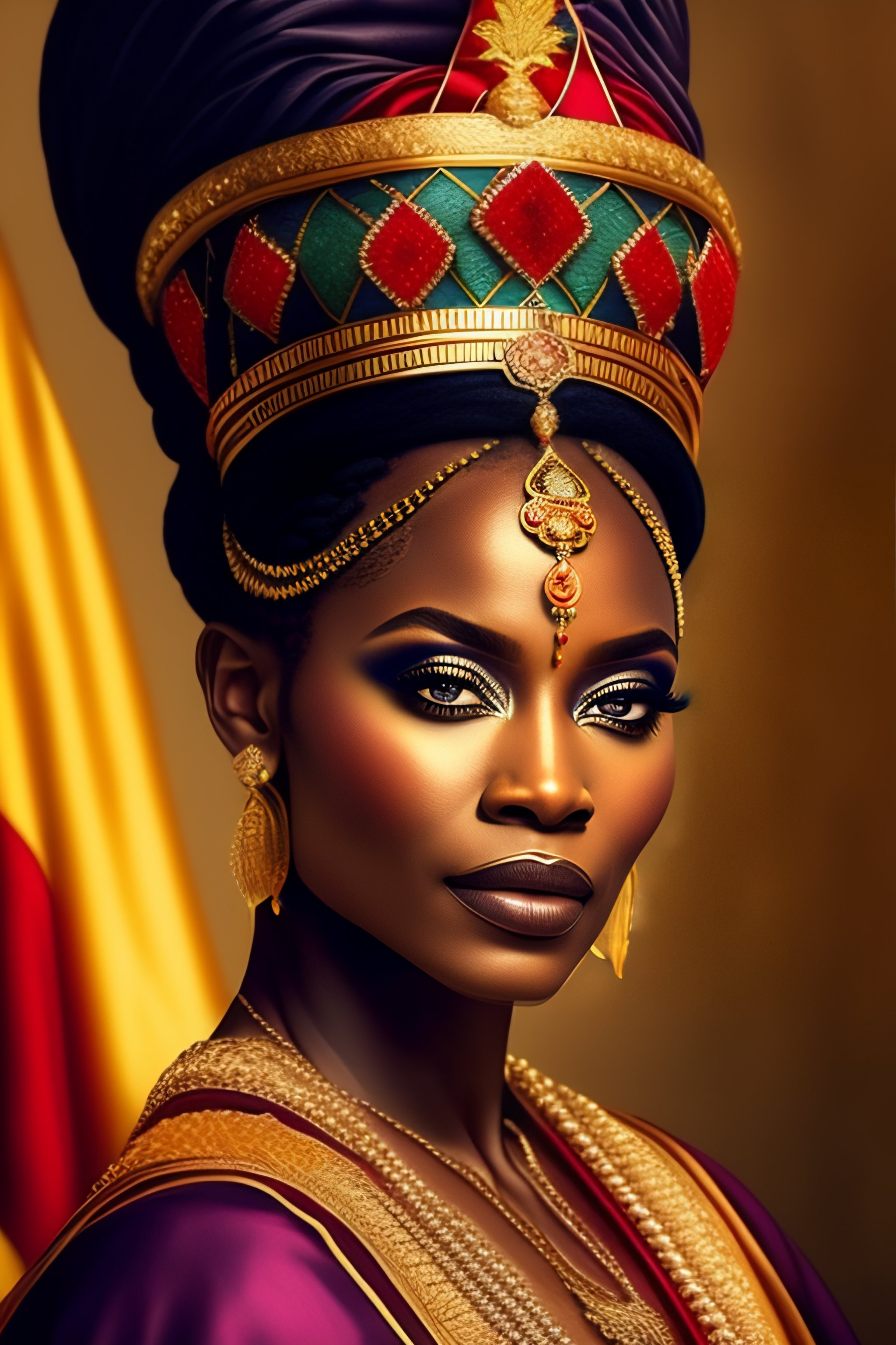 Lexica - Portrait of daenys targaryen as a Nigerian queen