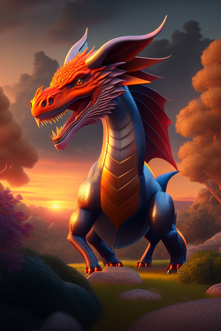 Lexica - Dragon, sunset, friendly, human riding dragon, fantasy city in ...
