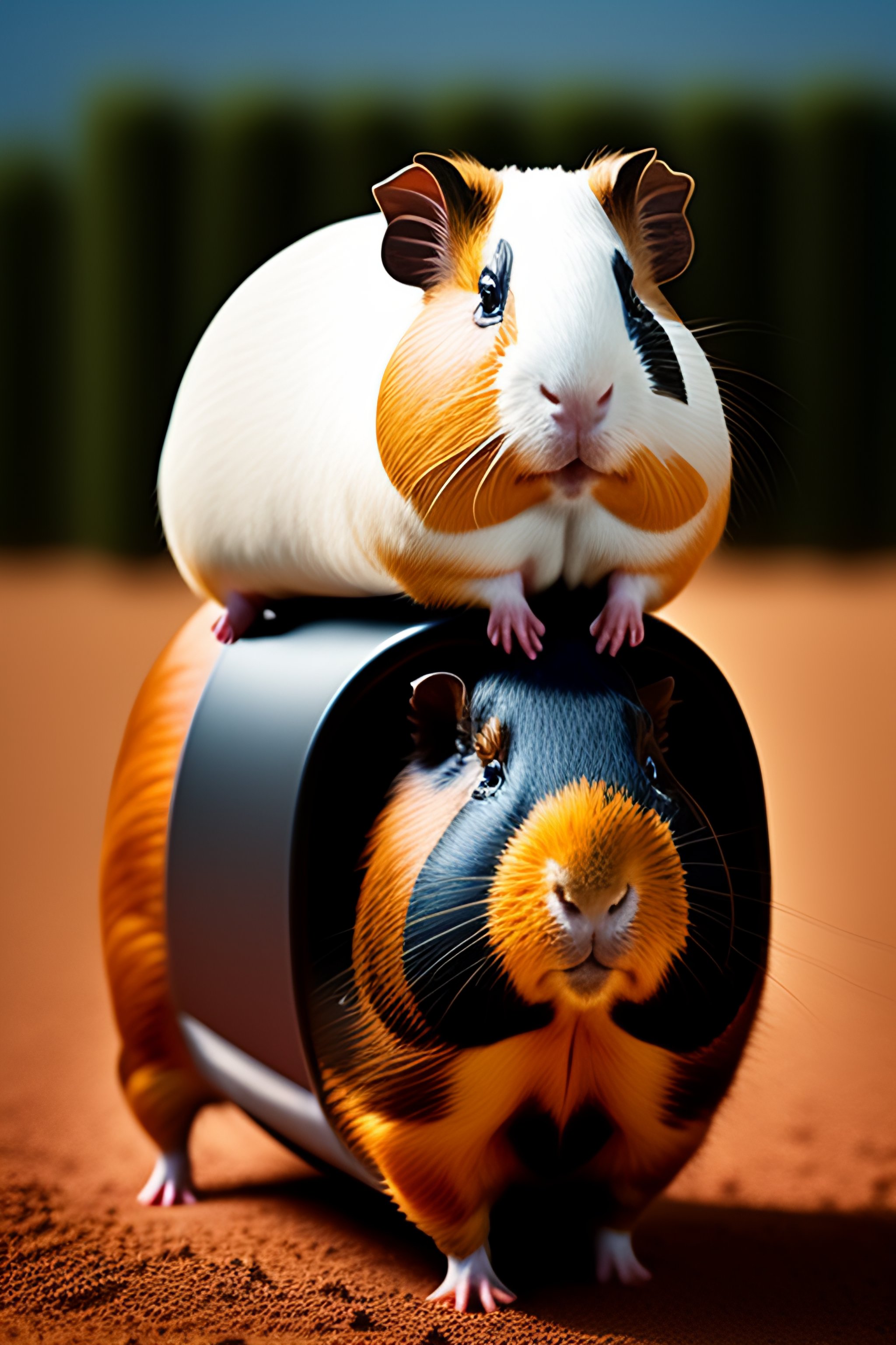 Lexica - Guinea pig riding a horse