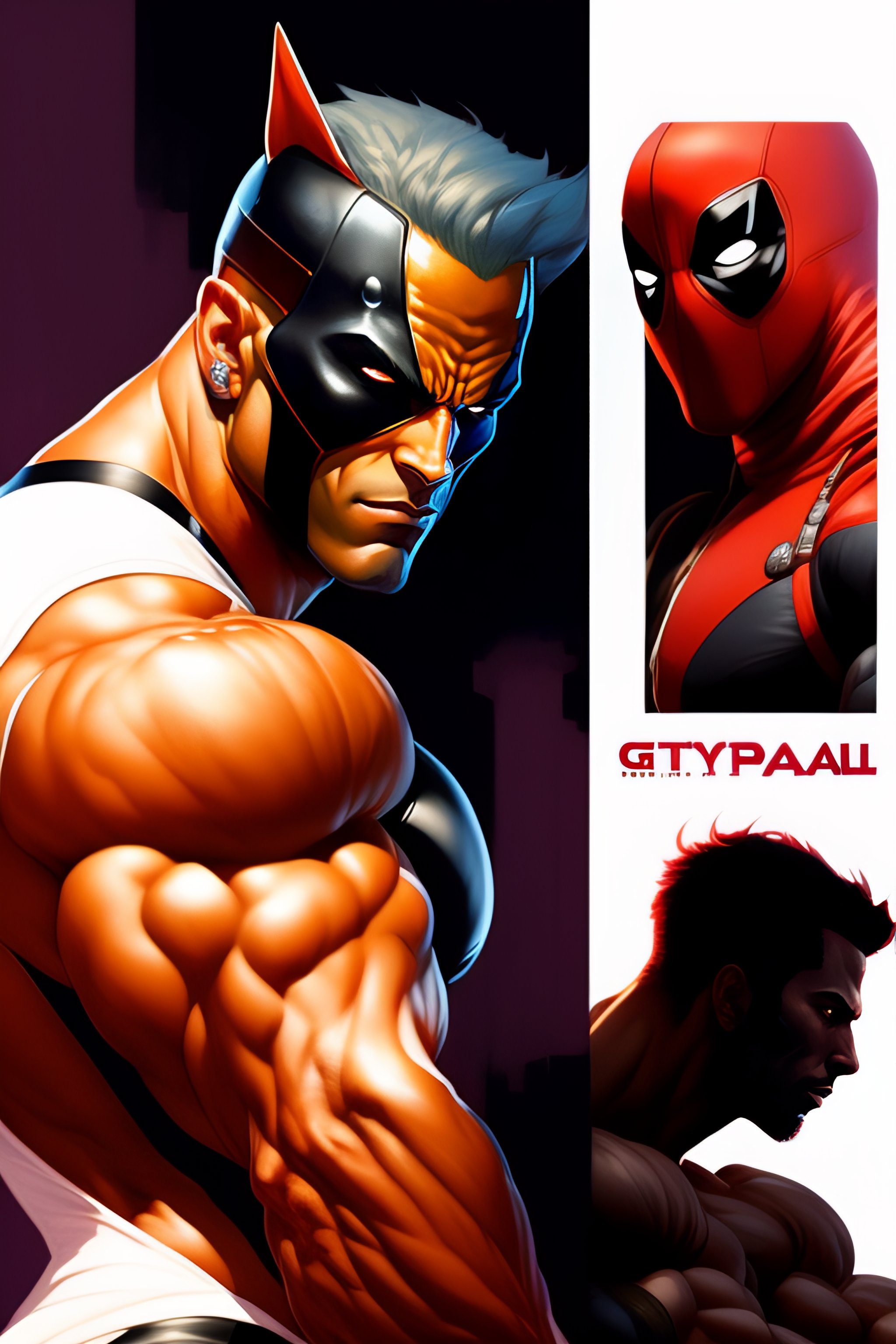 Lexica - Highly detailed portrait of muscular deadpool by atey ghailan ...