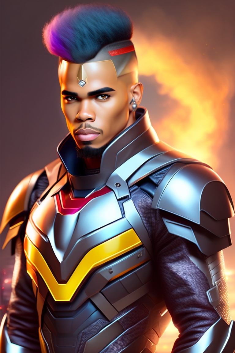 Lexica - Chris Brown the rapper in Iron Man suite. Super-realistic ...