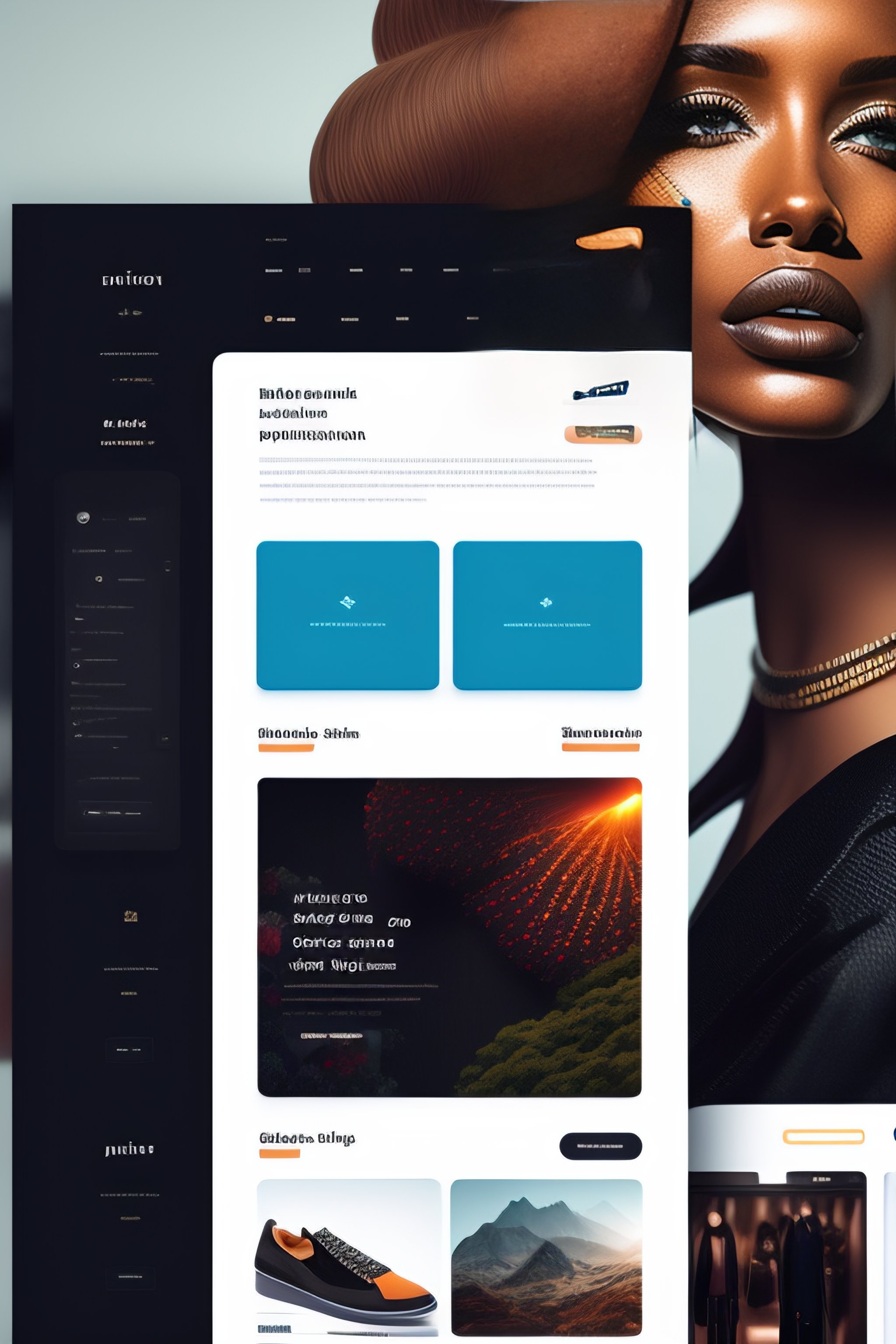 Lexica - Hd beautiful picture of a ui/ux design of a fashion website