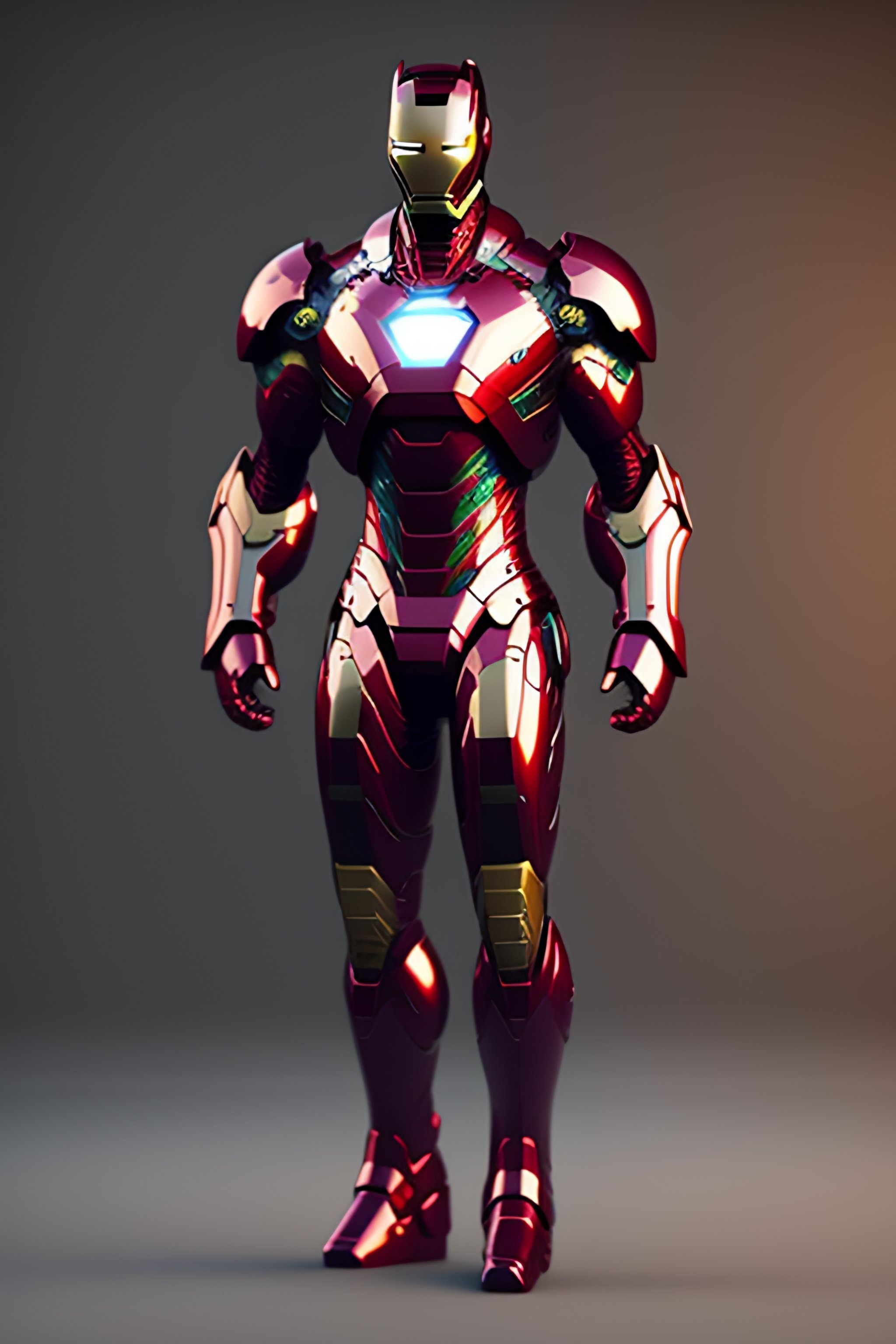 Lexica Ironman Suit Style Sword Full Shot Front View 3d Render 
