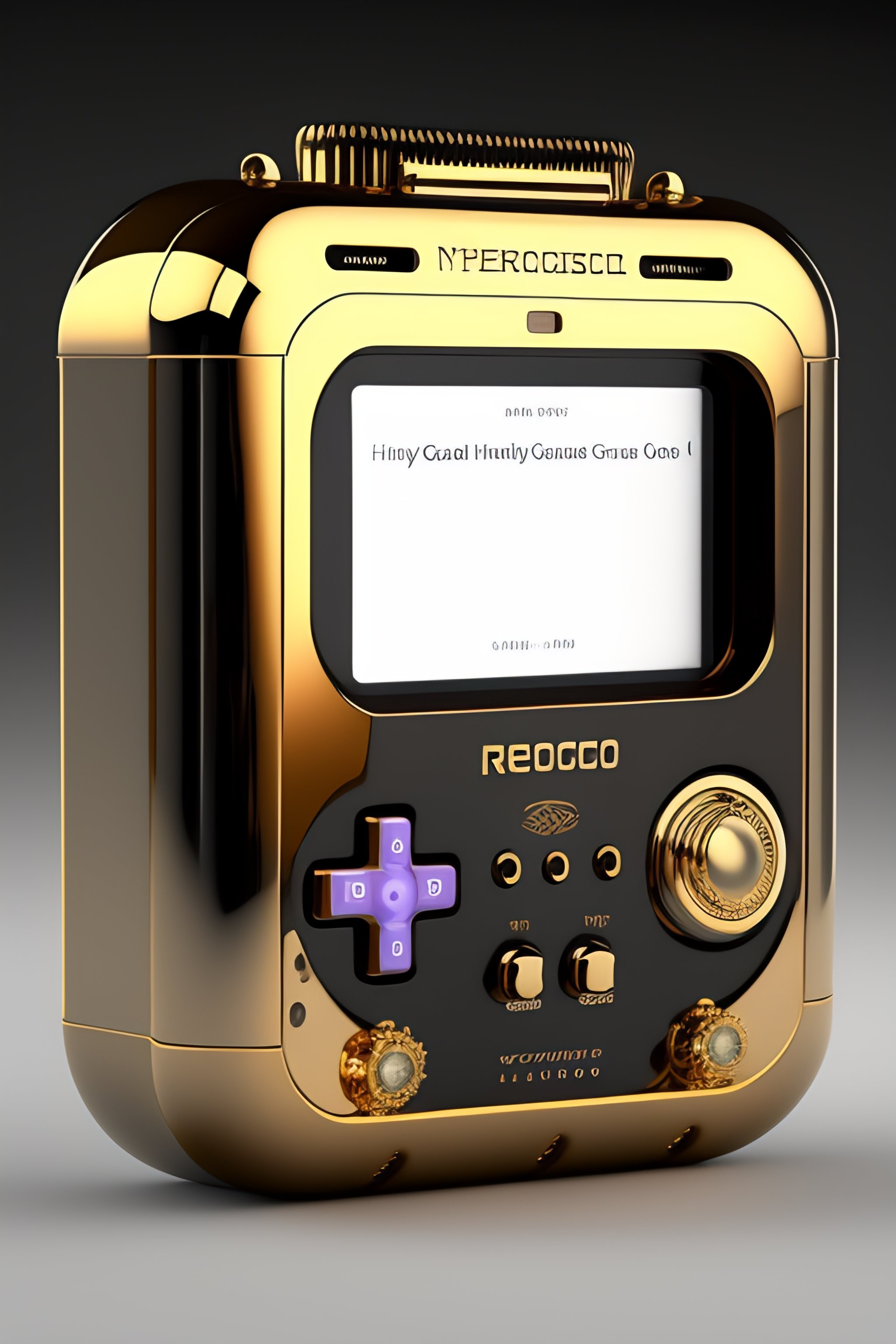 Lexica - Hyperrealistic neo - rococo steampunk minimal gameboy console ...