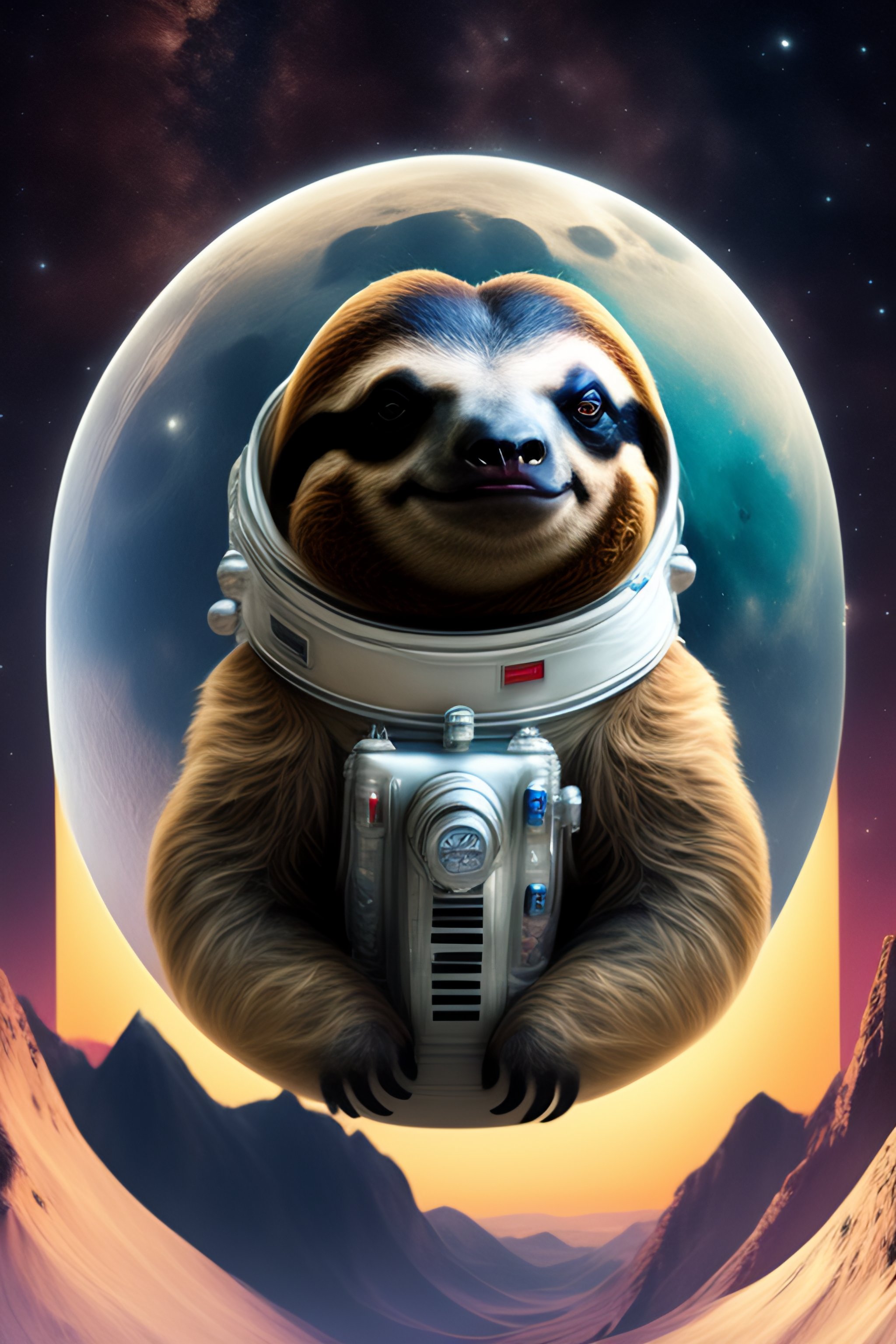 Lexica - Sloth in a space suit on the moon