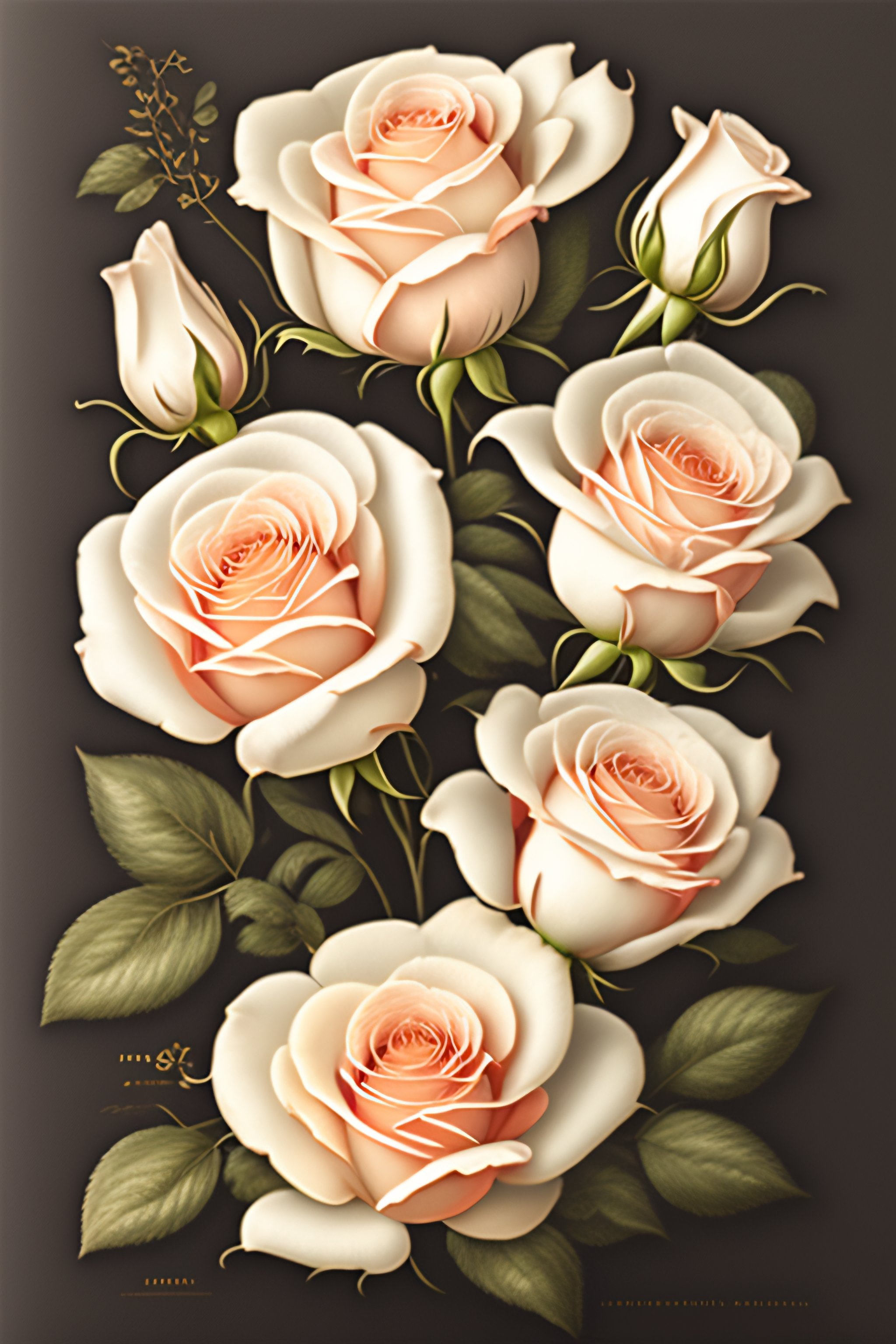 Lexica - High quality A4 old parchment paper, transparent white roses ...