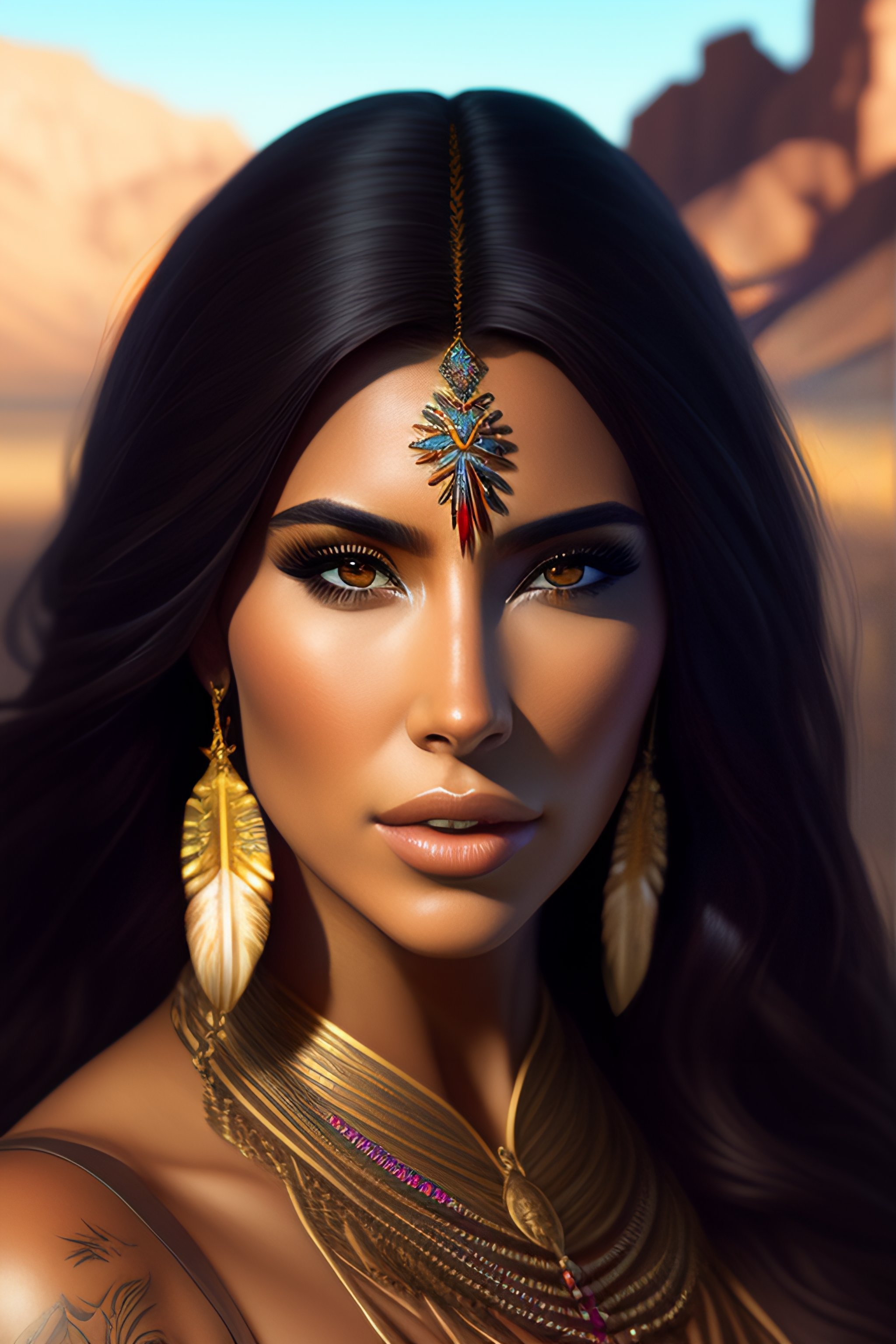 Lexica - Mdjrny-v4 style portrait photograph of Kim Kardashian as ...