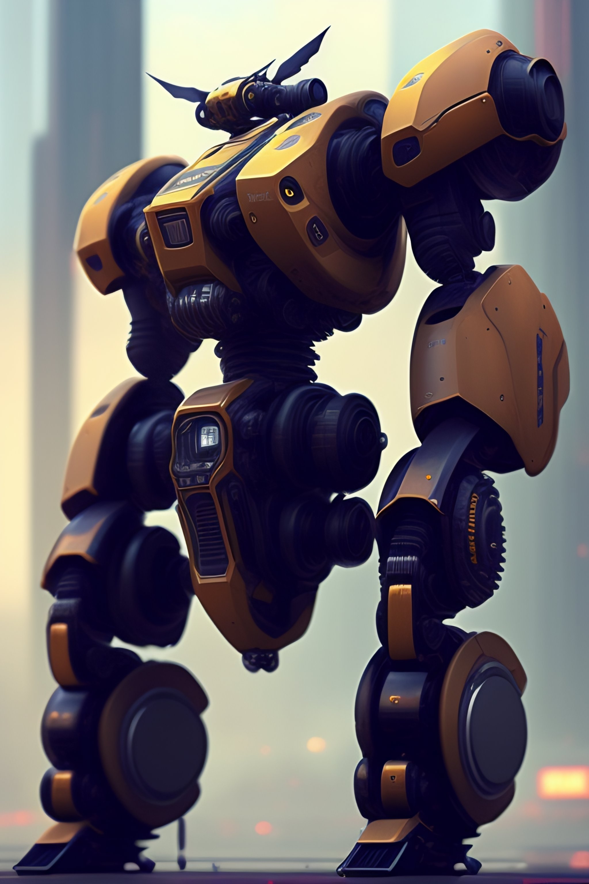 Lexica - Mecha character concept, by boston dynamics