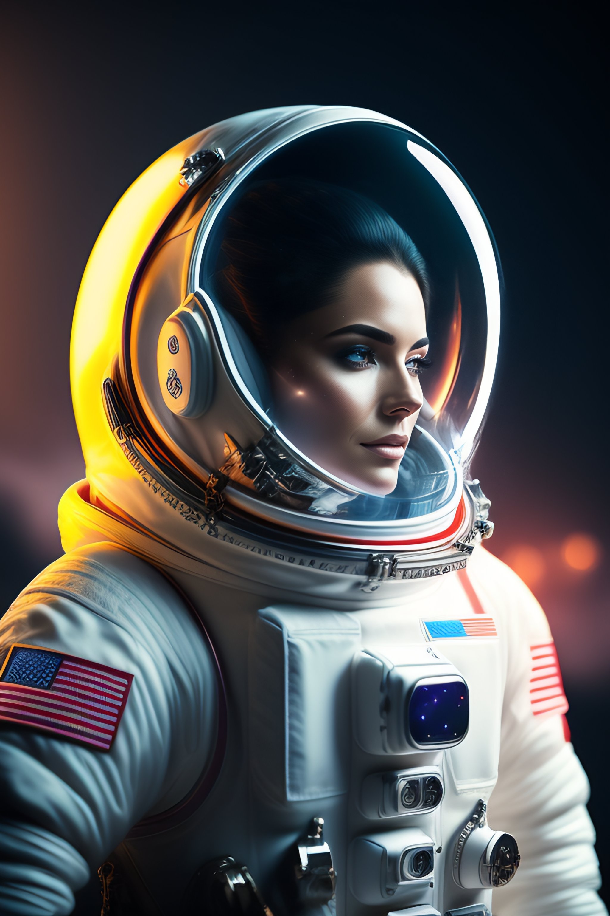 Lexica - Professional portrait of an astronaut, an ambient occlusion ...