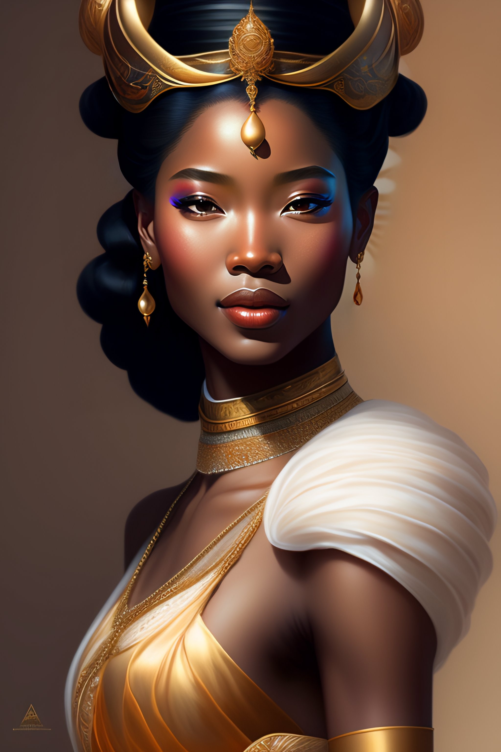 Lexica - Ultra realistic illustration, smiling nubian geisha prima ...