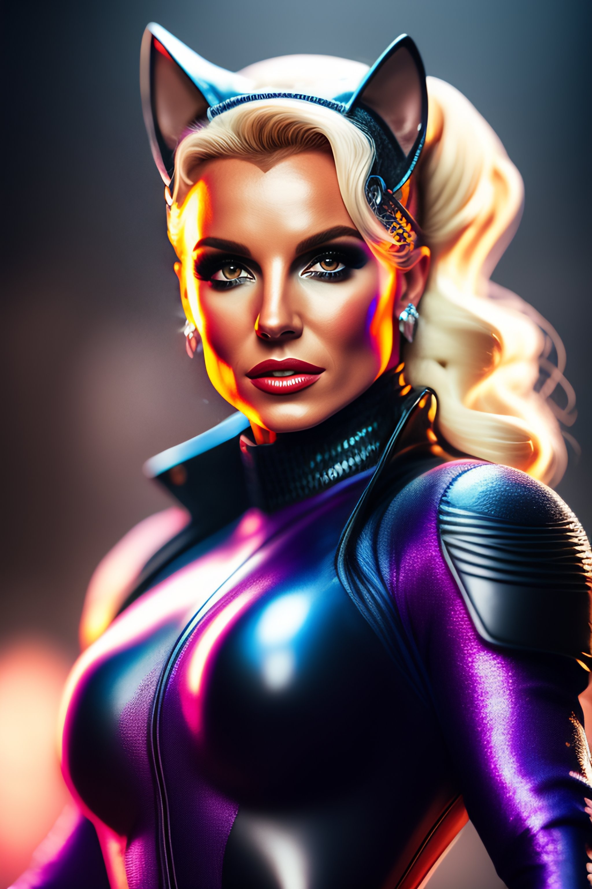 lexica-a-film-still-of-britney-spears-dressed-as-catwoman-vibrant