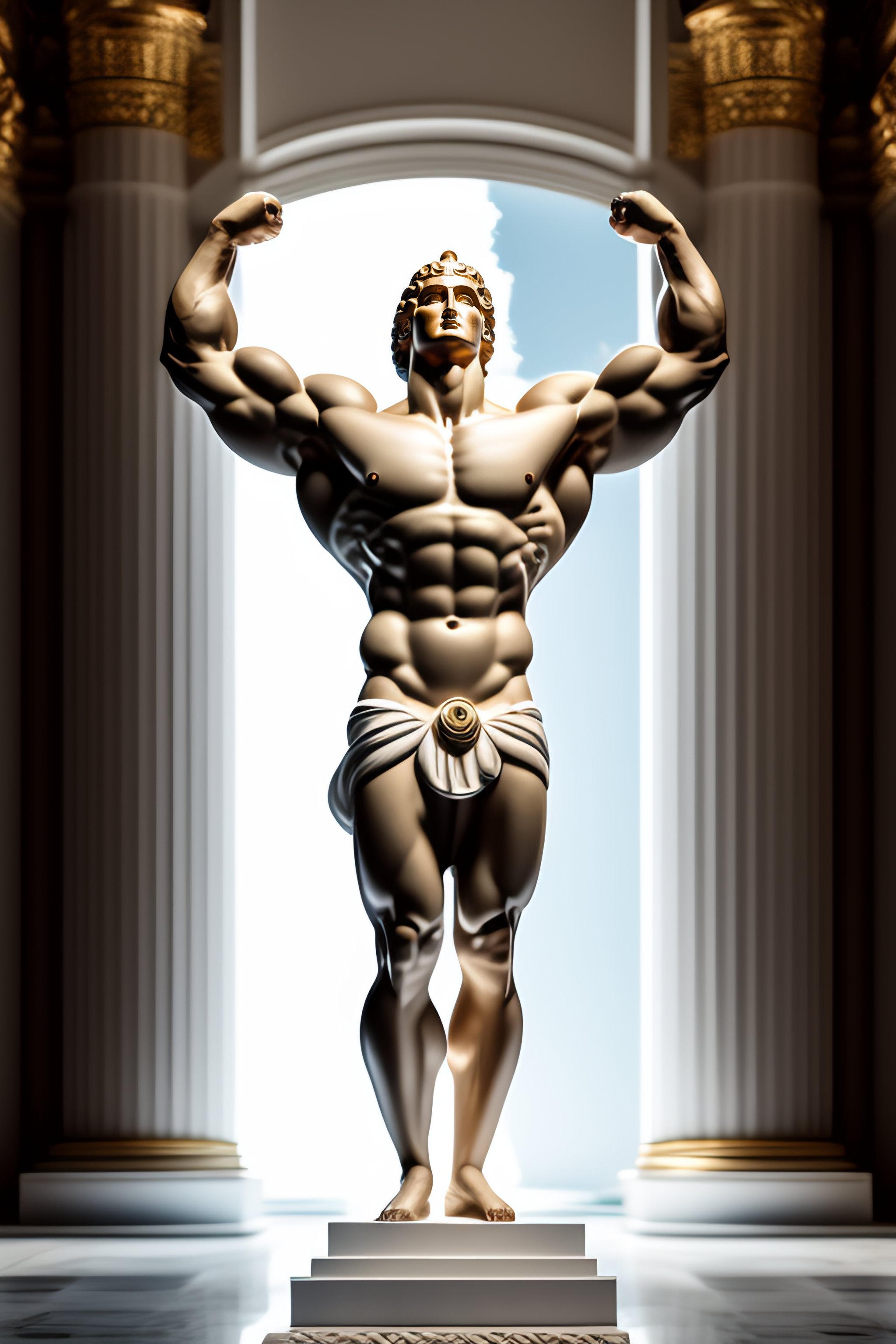 greek muscle statue