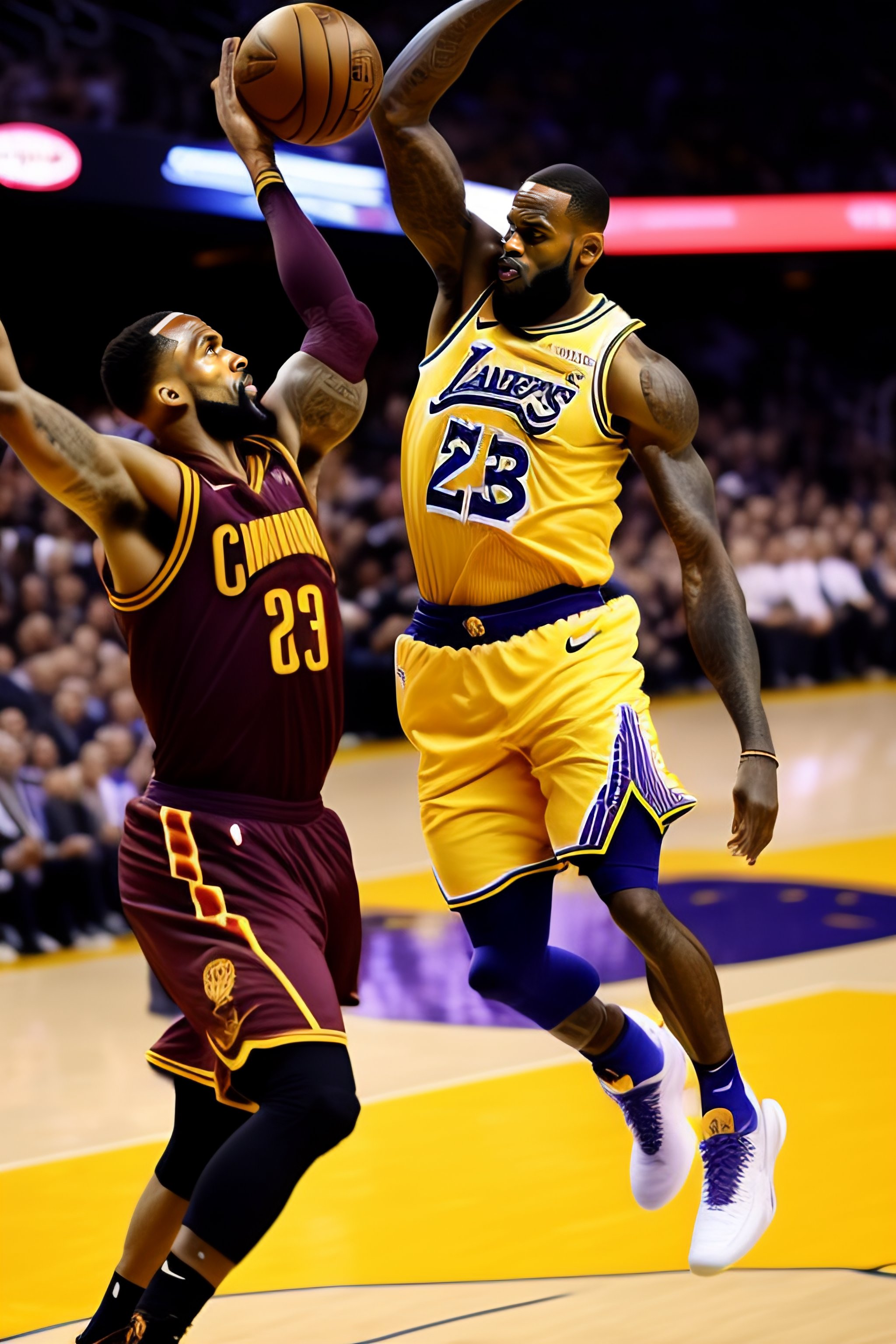 Lebron james dunking on sale on stephen curry