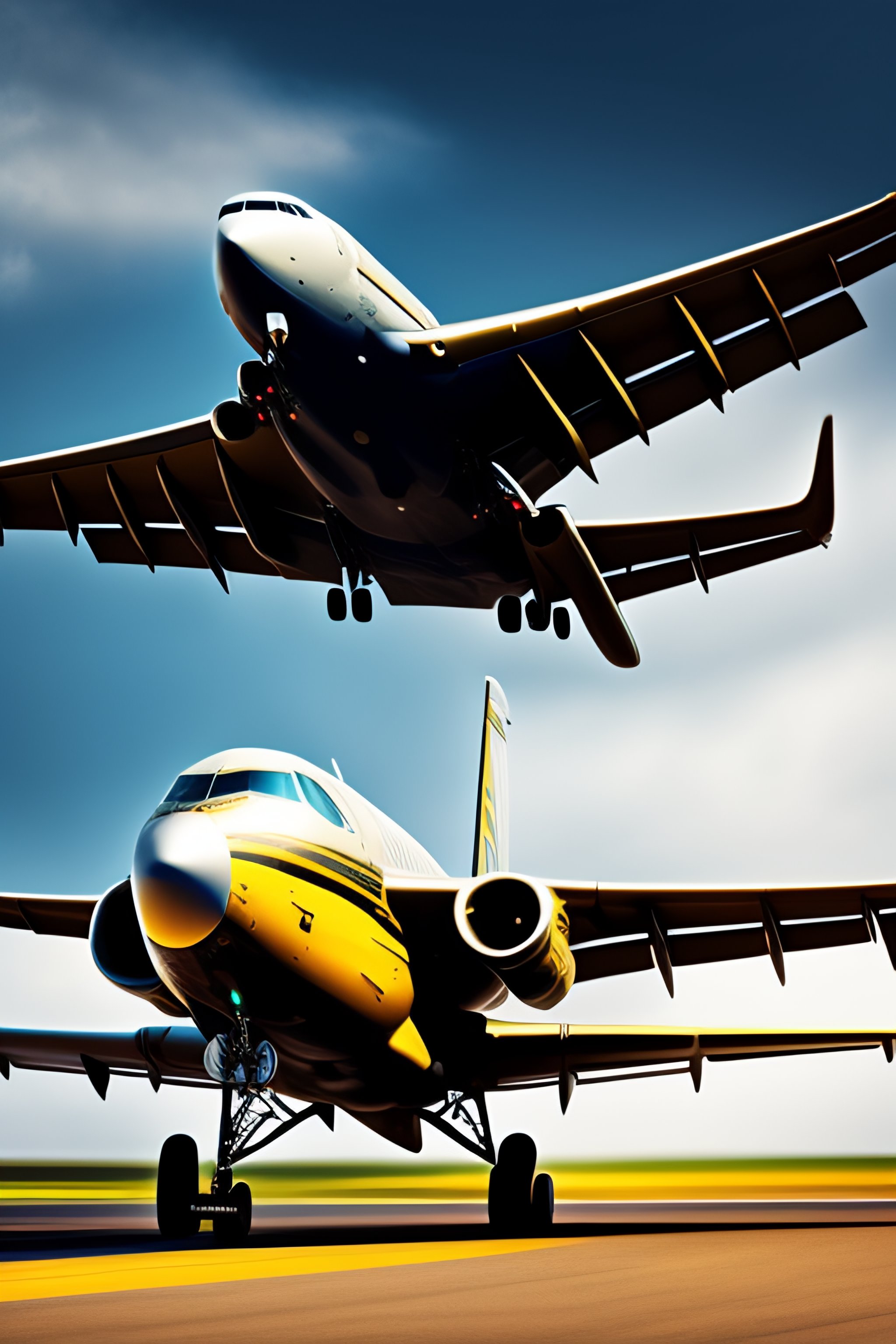 Lexica A plane with hair and wings holding a sword